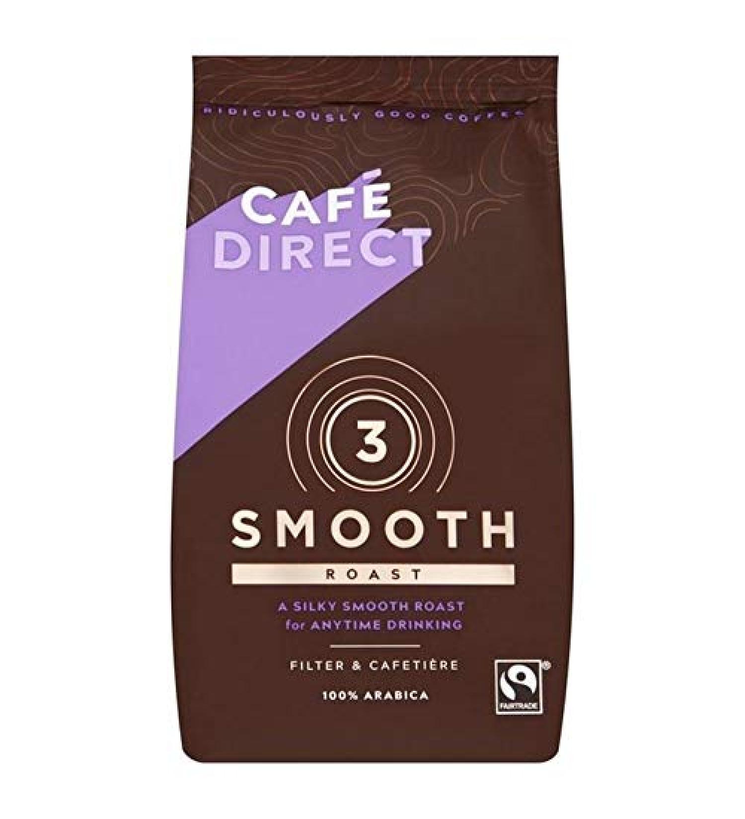 4X Cafedirect Fairtrade Smooth Roast Coffee 227g