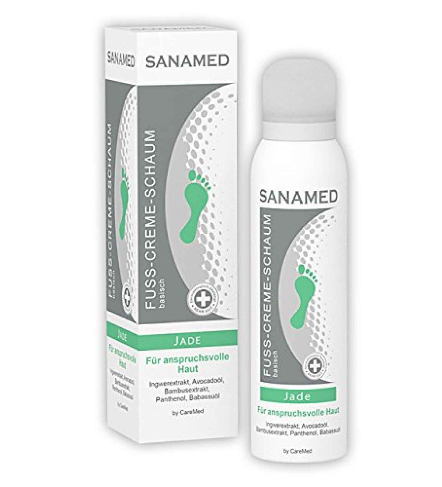 Sanamed Foot Cream Foam Jade Foot Foam for demanding skin with 5% Urea 300ml 300 ml