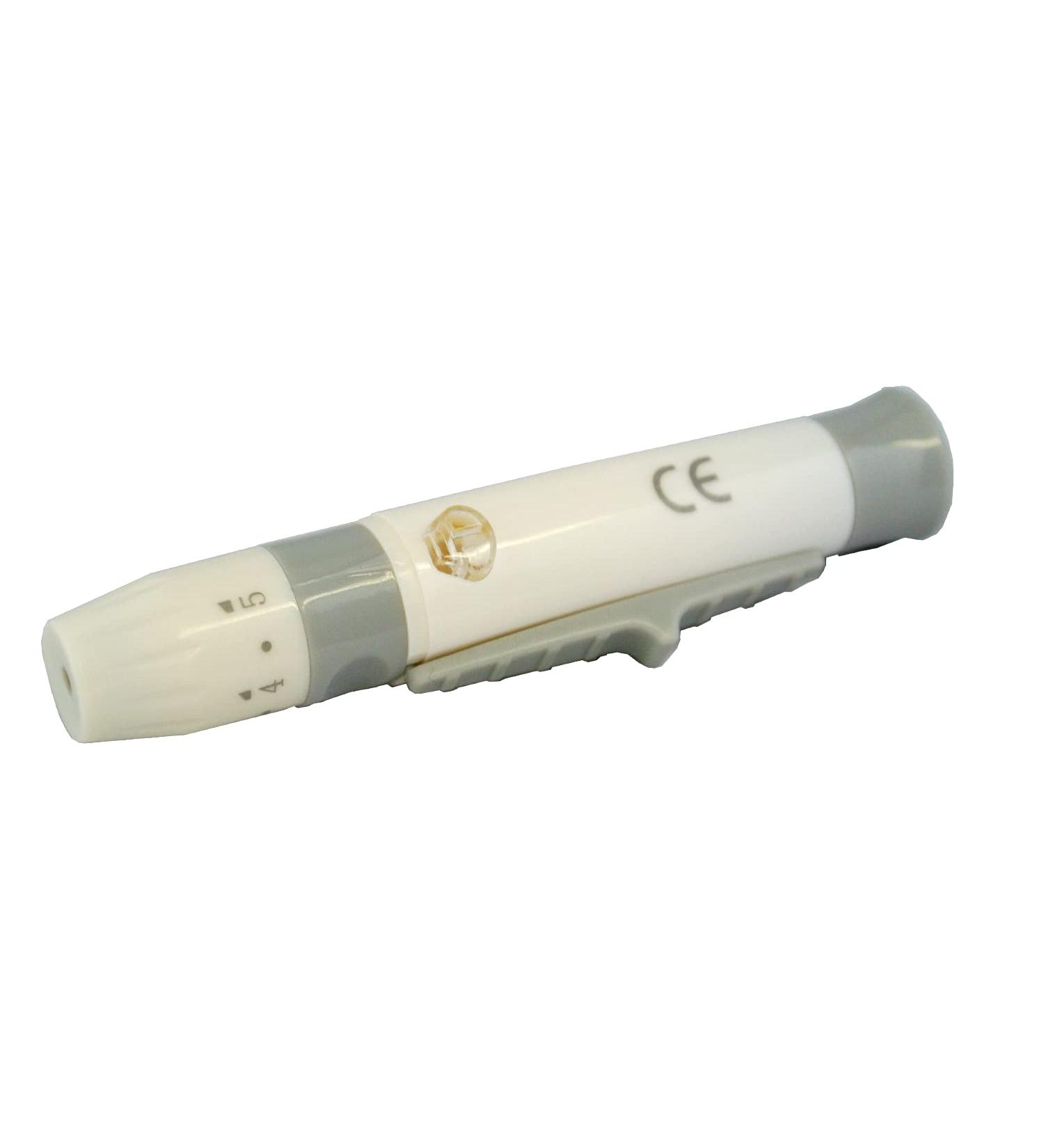 Adjustable One Step Lancing Device - 5 Comfort Settings, For Diabetics, Fits Universal Lancets - Buy Online on GoSupps.com