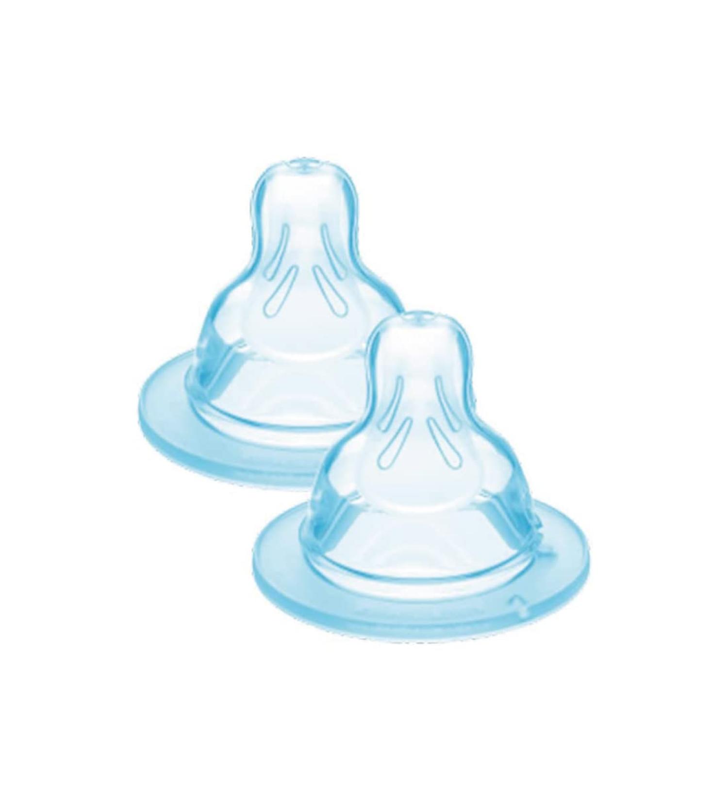 Mam Set of 2 Teats Size 2 (Medium Flow) - Silicone for 2+ Months | International Shipping - Buy Online on GoSupps.com