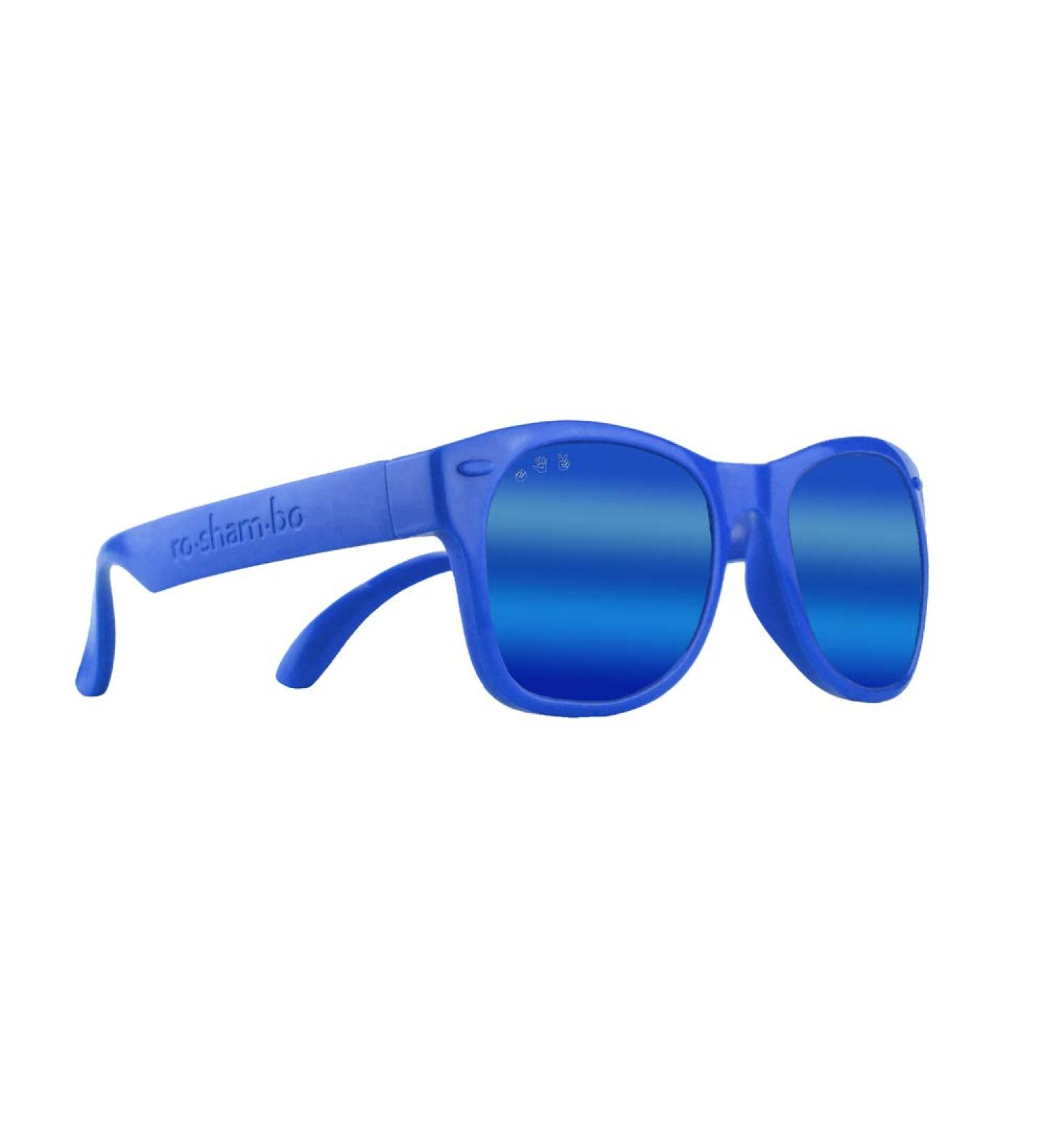 Roshambo Toddler Shades age 2-4years 100% UVA/UVB Protection Completely Unbreakable Sunglasses Millhouse Blue Lens
