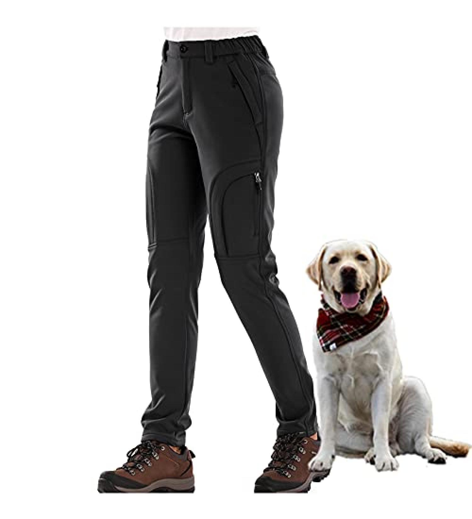 Womens Waterproof Soft Shell Fleece Lined Snow Pants | XS Black | Ideal for Skiing, Hiking & Winter Outdoor Activities - Buy Online on GoSupps.com
