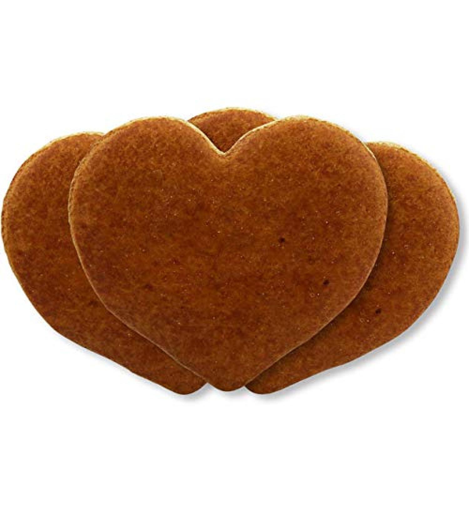 Gingerbread heart blank - naked - approx. 8cm - 25 pieces / box.