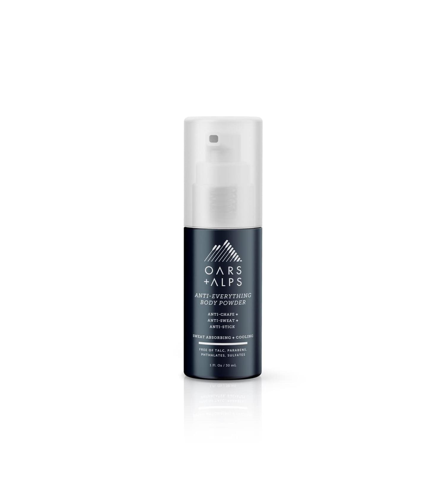 Oars + Alps Anti-Everything Body Powder for Men - Sweat Absorbing and Cooling Formula - 1 Fl Oz - Buy Online on GoSupps.com