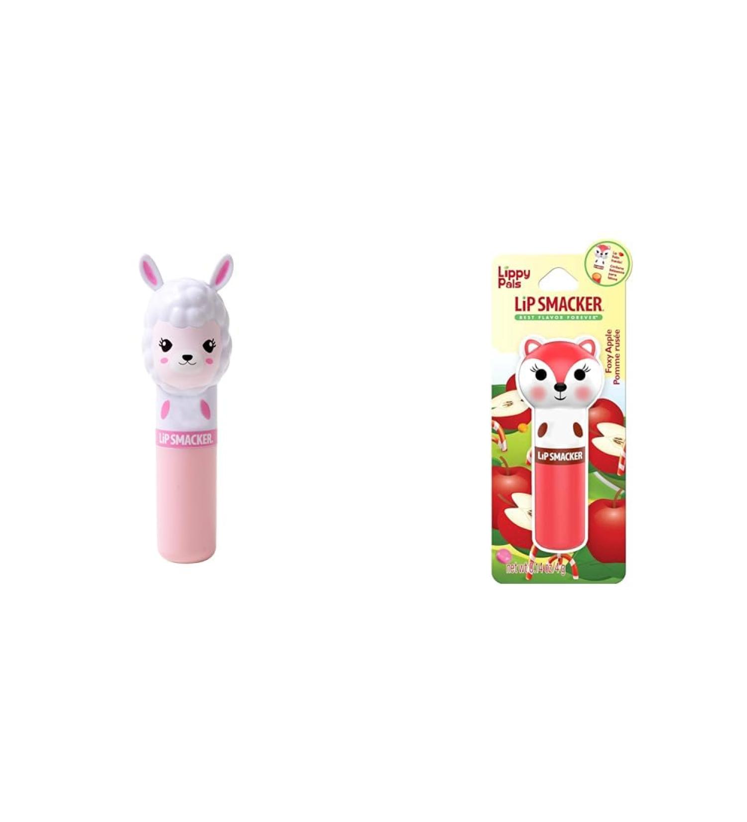 Lip Smacker Lippy Pals Llama and Fox Flavored Lip Balms with Strawberry and Apple Flavors Hydrating and Protecting - Buy Online on GoSupps.com