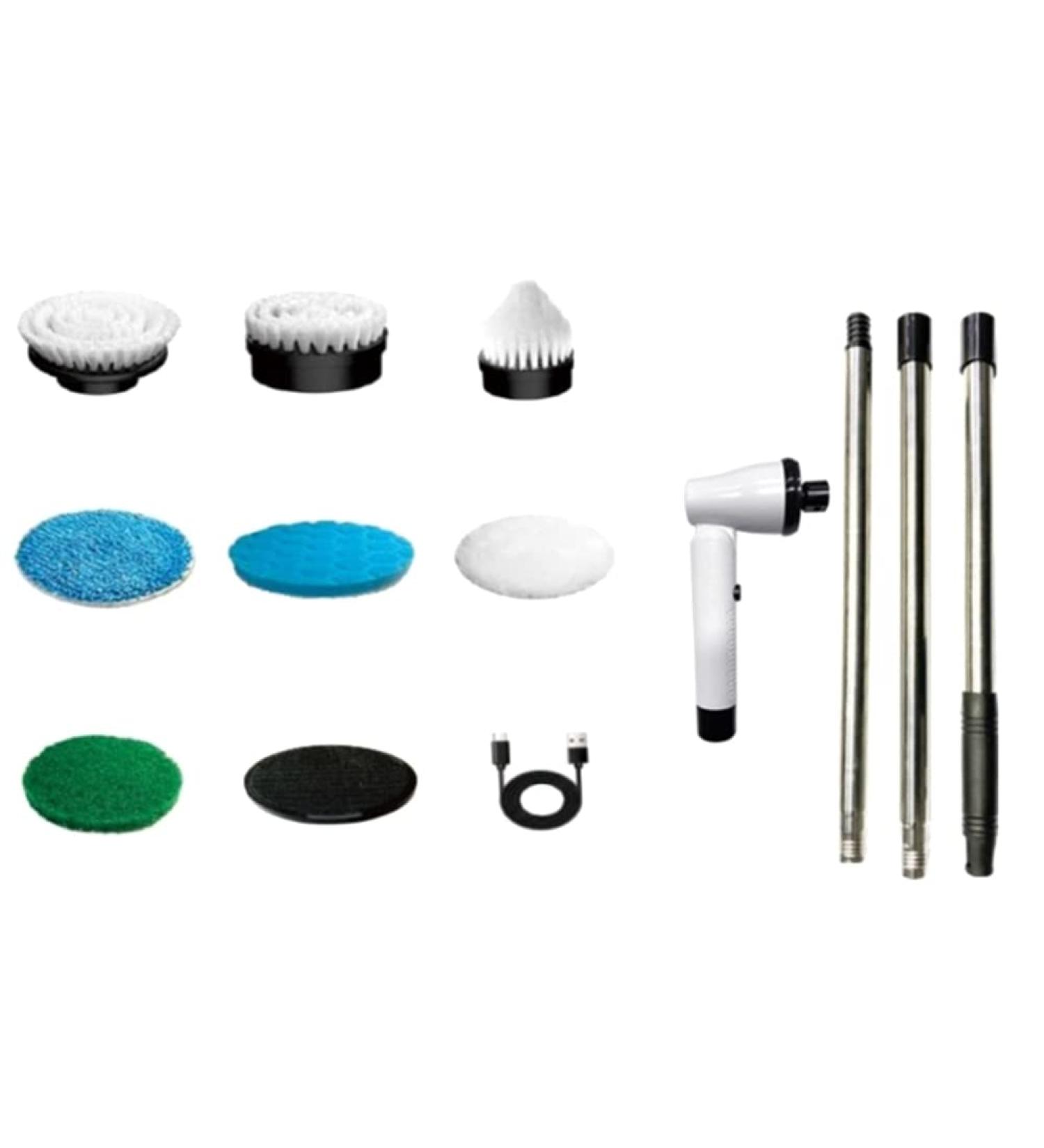 Jbnmvc Electric Scrubber Electric Bathroom Cleaning Brush Suitable for Cleaning Walls/Floors/Bathrooms/Kitchens/Cars - Buy Online on GoSupps.com