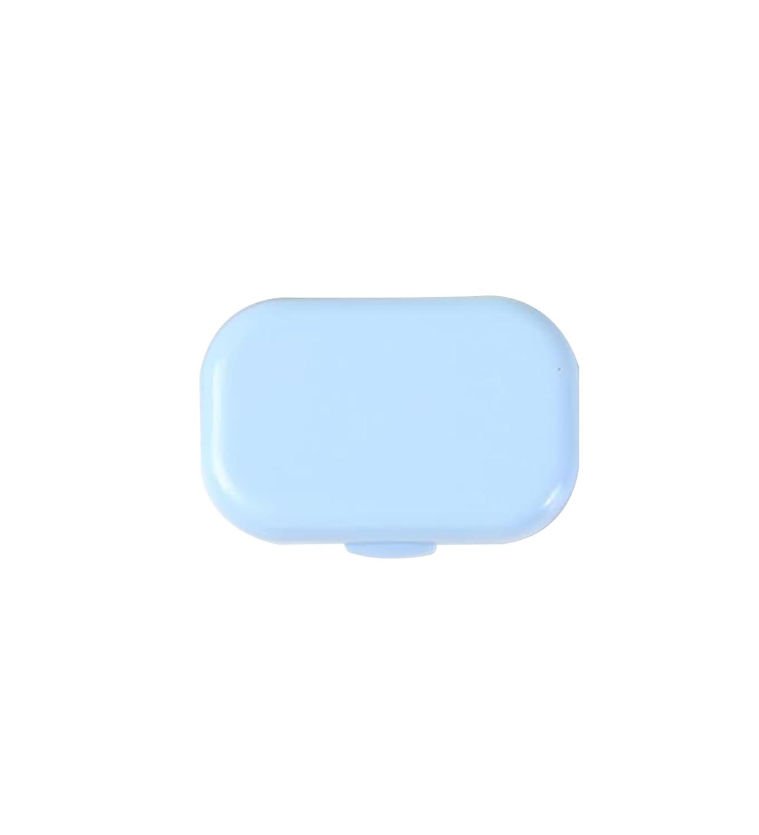 Sweet odorless contact lens box contact lens container portable protective contact lens storage box women's contact lens holder for outdoor travel and at home (blue)