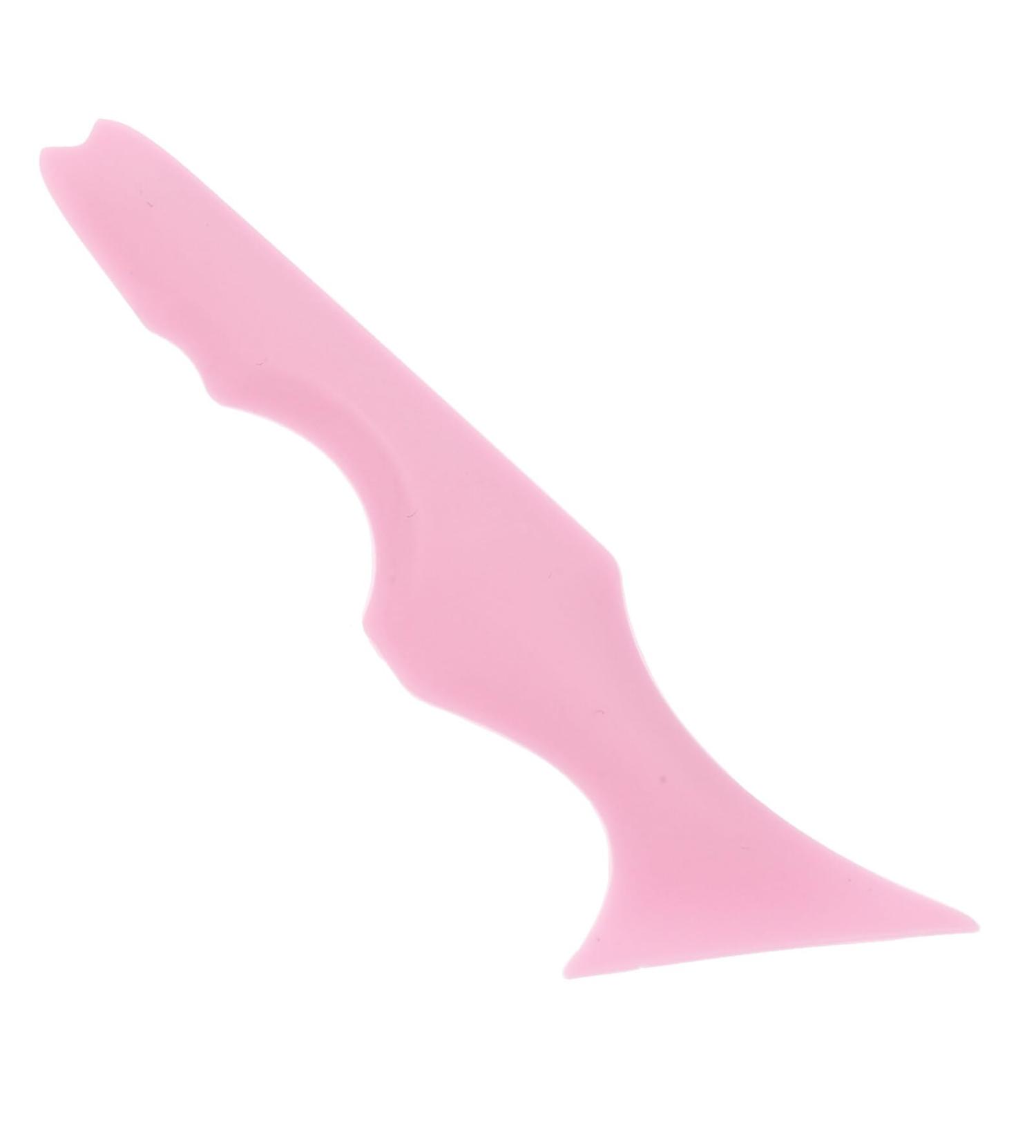 minkissy Eyeliner Stencil Eye Makeup Reusable Eyeliner Aid Silicone Eyebrow Stencil Lipstick Drawing Aid Makeup Tool for Women Travel Makeup Eyelash Applicator Tool Pink