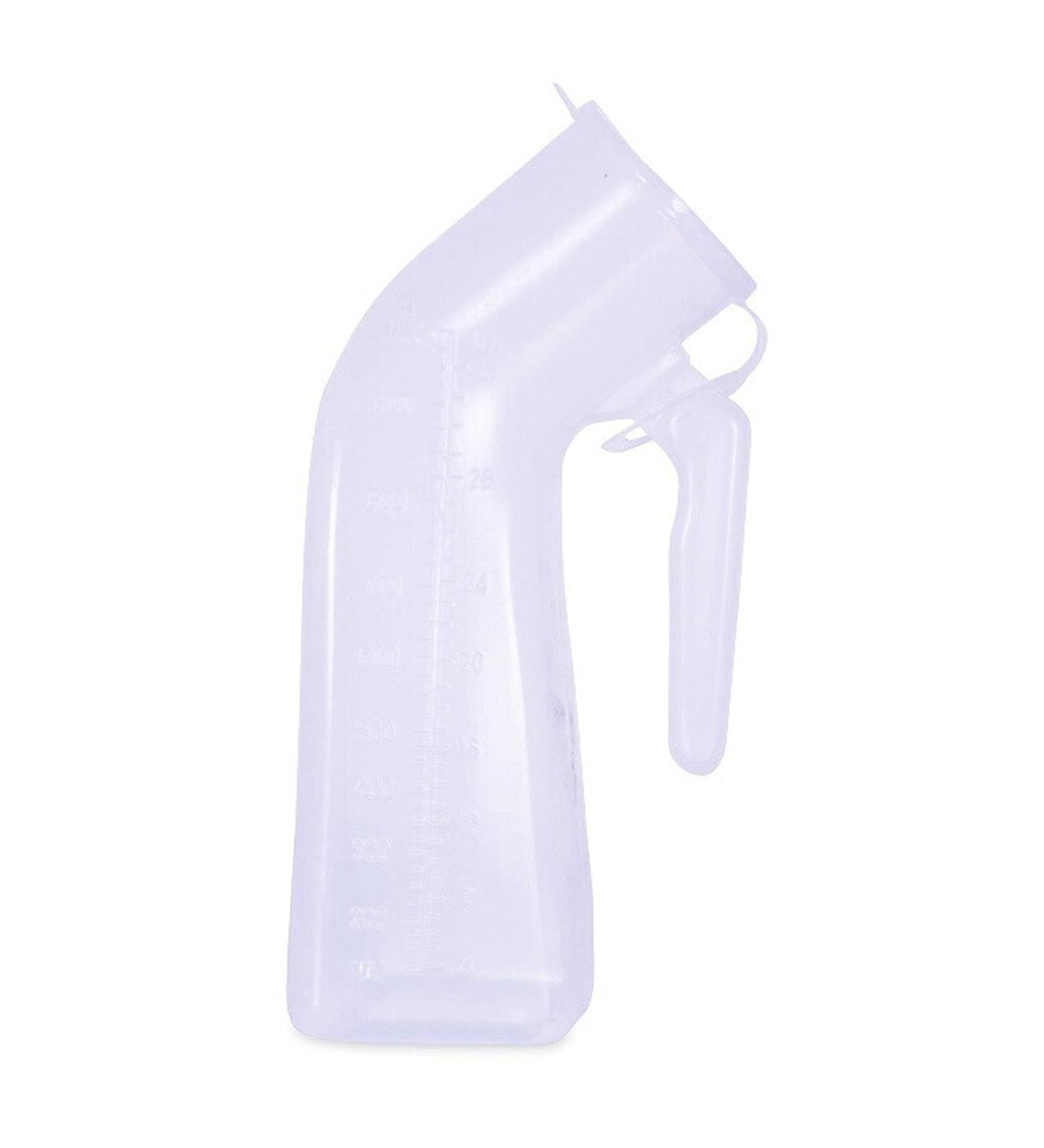 Men's Urinal with Hand held Portable Urine Cup Reusable Urinals for Men 1000ML Plastic Material Portable with Lid - Buy Online on GoSupps.com
