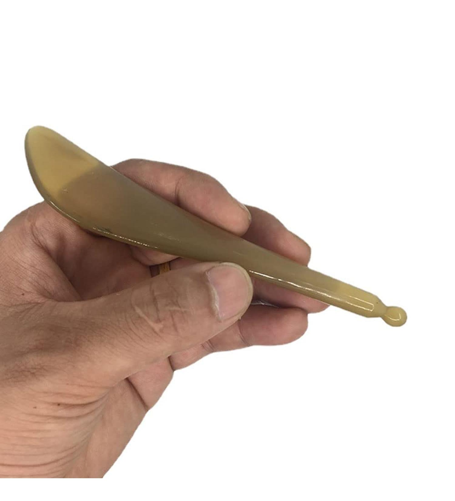 Natural Horn Scraper - Face-Lifting Massage Tool | Wrinkle-Removing Scraping Board in Random Colors | International Shipping Available - Buy Online on GoSupps.com