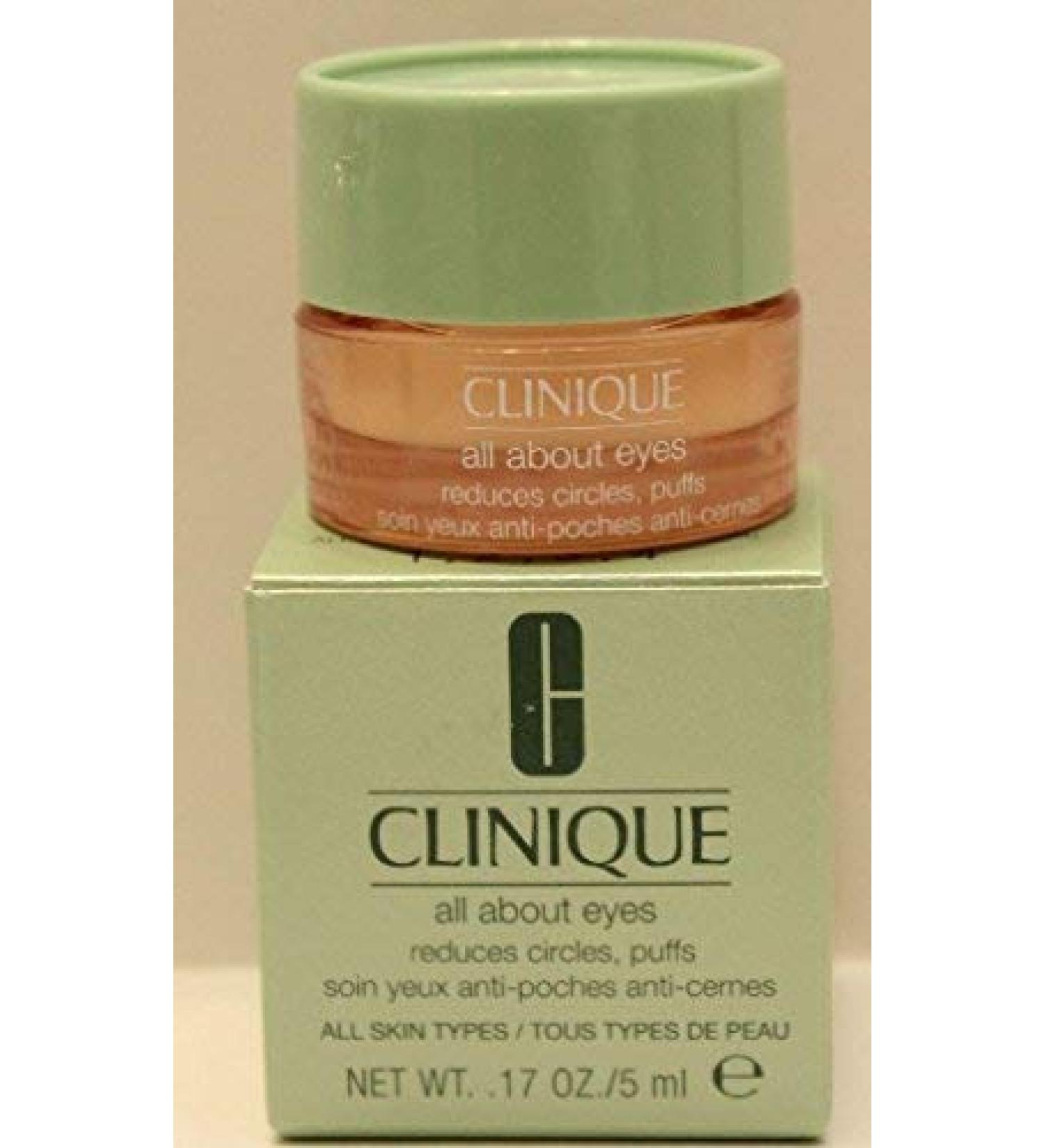 New in Box! Clinique All About Eyes Reduces Puffs Circle 5ml / .17 Oz 0.17 Ounce (Pack of 1)