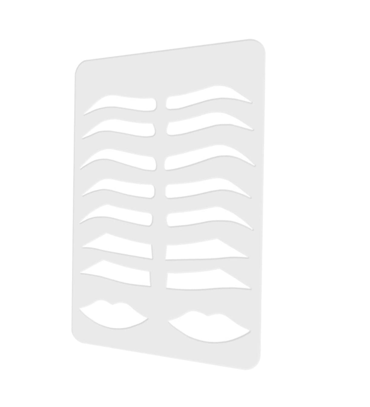 FRCOLOR Eyebrow Stencil Plate Eyebrow Drawing Mold Eyebrow Shape Practicing Mold Acrylic Practice Skin 1 count (Pack of 1) Transparent - Buy Online on GoSupps.com