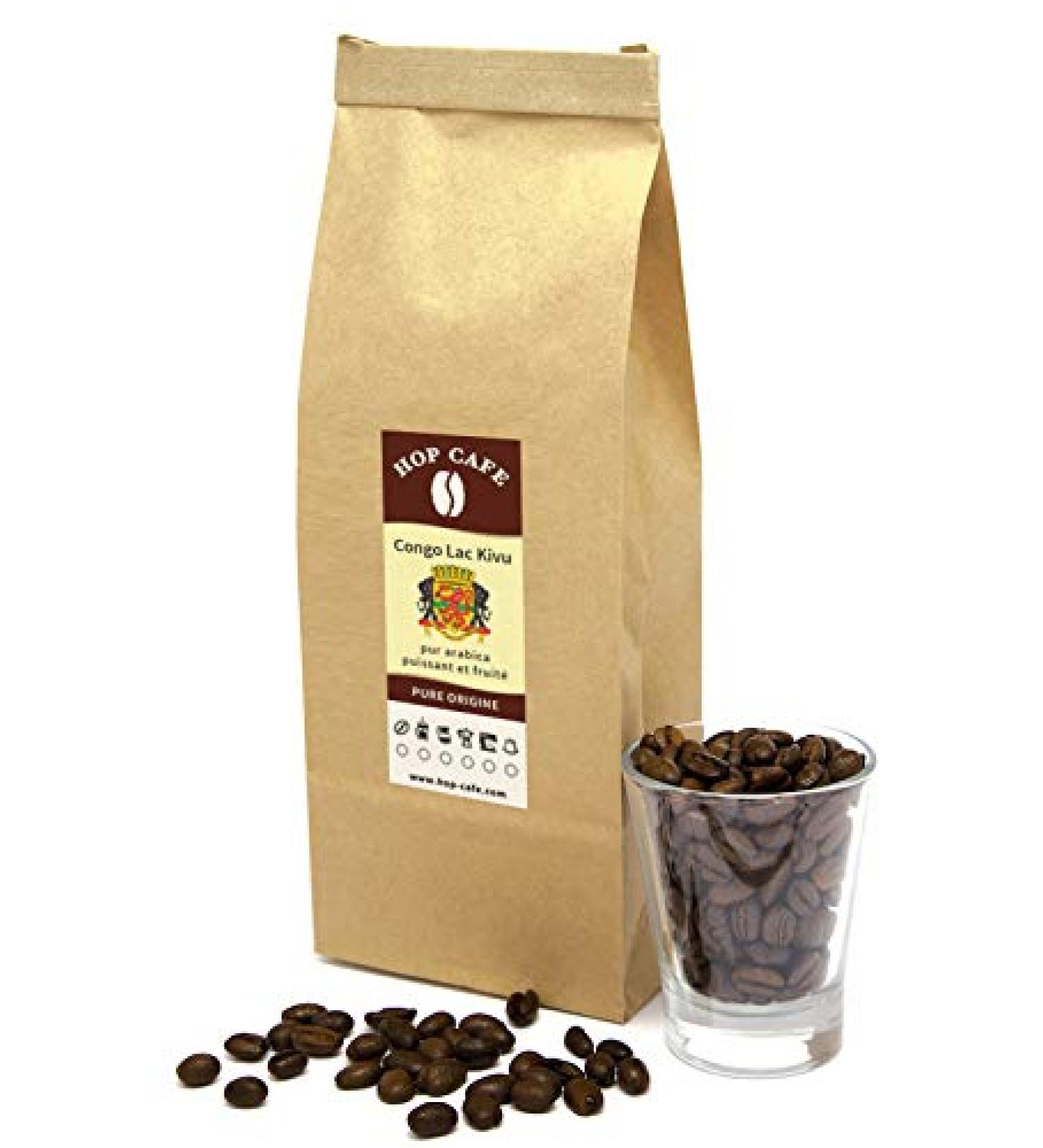 HOP CAFE Whole Bean Coffee - Congo Lake Kivu - 250g