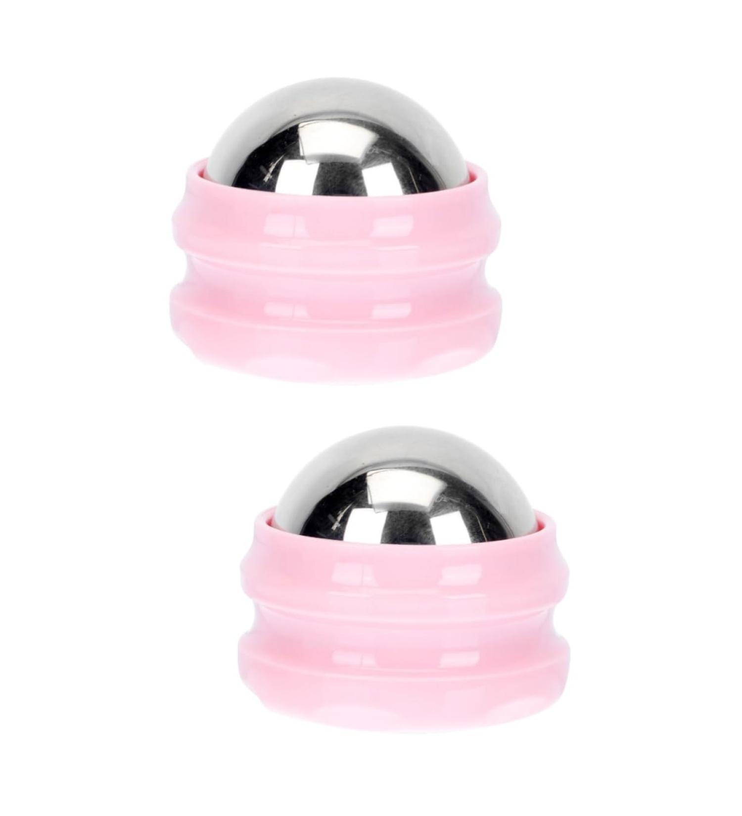 Gleavi 2 STK Stainless Steel Face Massage Globe Roller Mini Aesthetic Ice Balls for Facial Massage Fitness Fasciitis Relief 6.5x6.5cm Available in Multiple Colors - Buy Online on GoSupps.com