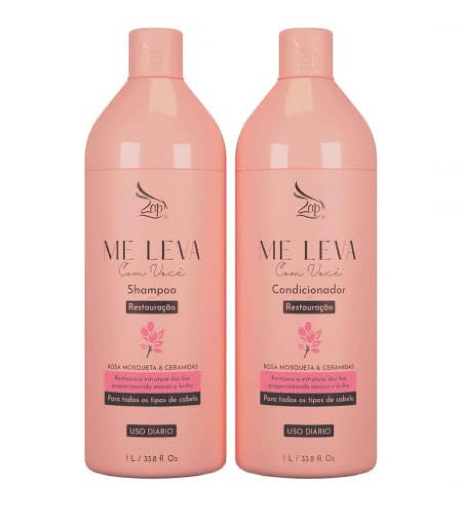 G n rique Zap Me Leva Com Voc Moisturizing Beauty Rosehip and Ceramides - 2x1L