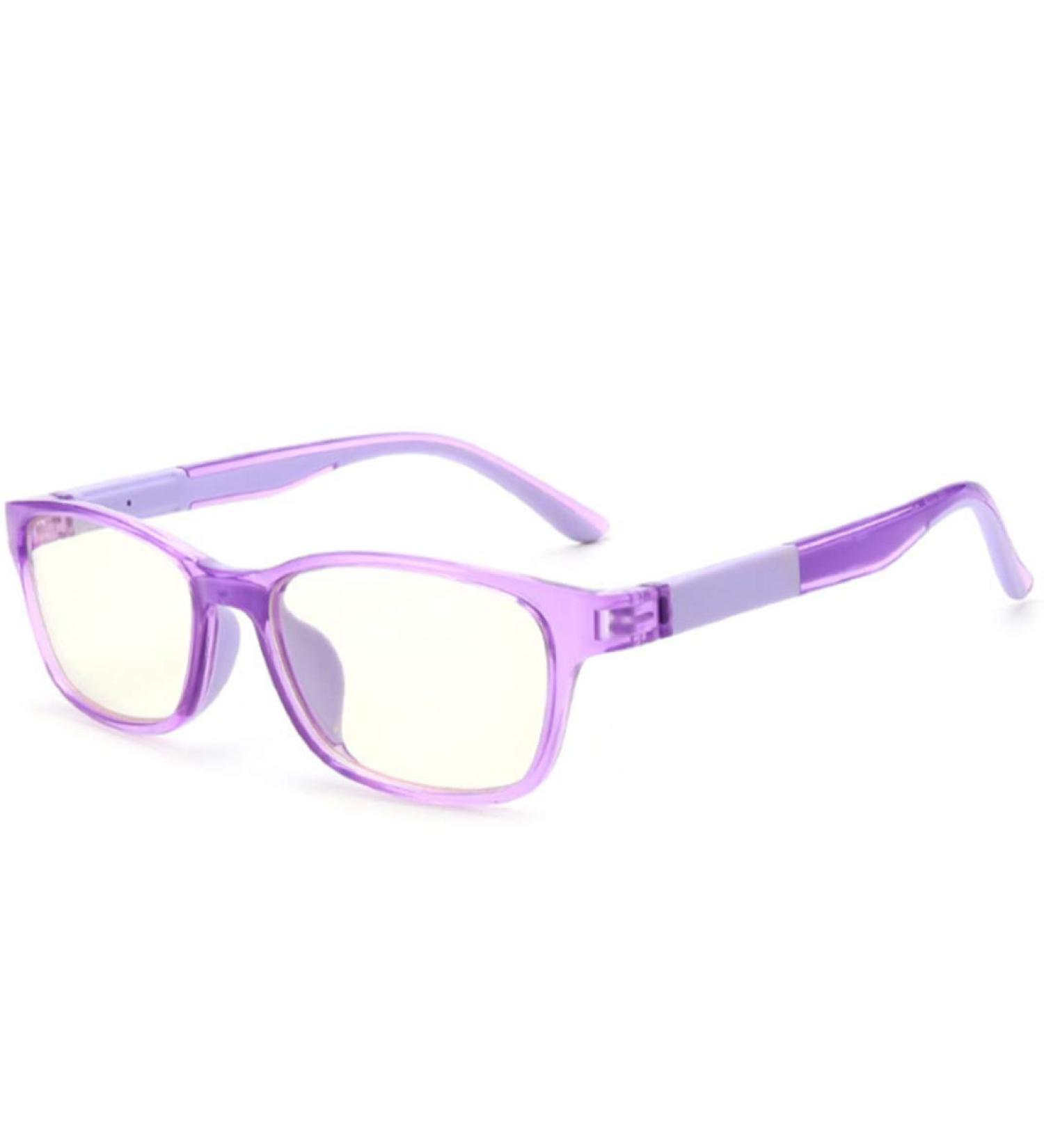 Anti-Blue Light Children's Glasses Frames - UV Protection & Radiation Shield for Young Girls - Stylish Purple TR90 Computer Glasses - Buy Online on GoSupps.com