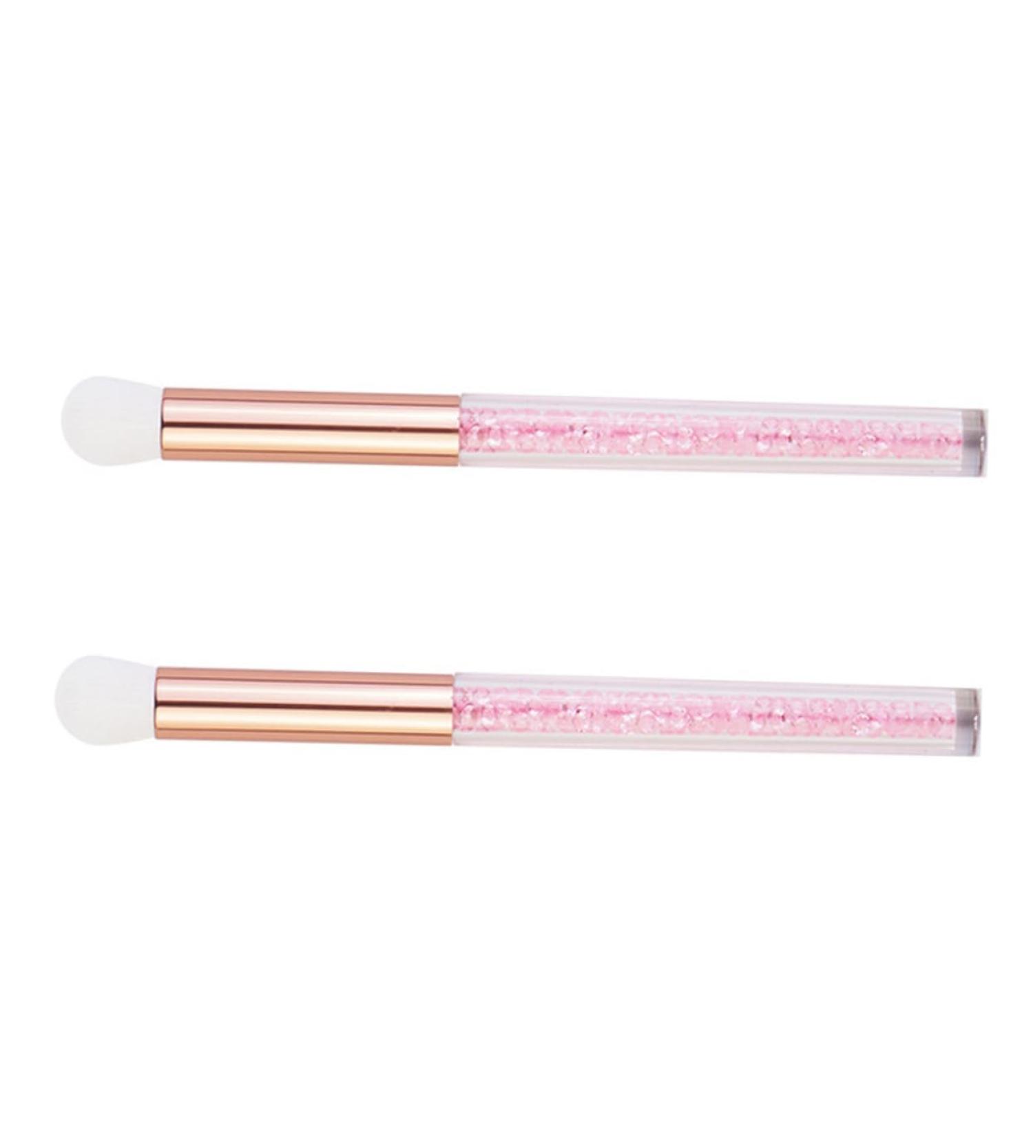 PLAFOPE 2pcs Nose Brush Beauty Eye Fluff Eyeshadow Brush Makeup Eyeshadow Pink Artificial Fiber Wool - Buy Online on GoSupps.com