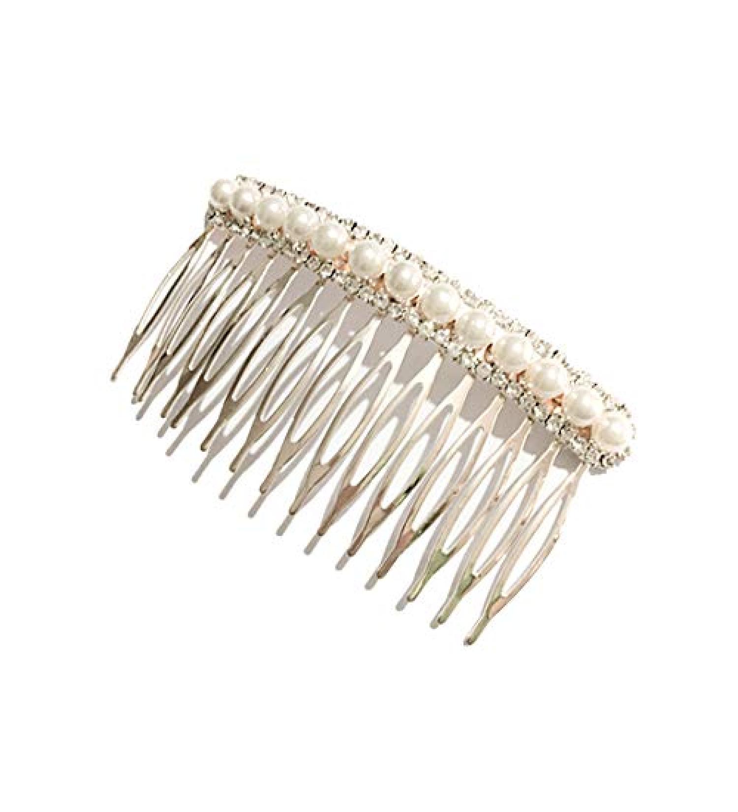 LETSP Rhinestone Pearl Bridal Hair Comb Wedding Hairpin (07) - Fashion Accessories - Buy Online on GoSupps.com