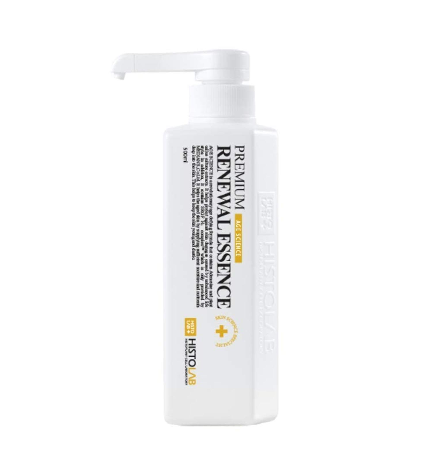 HISTOLAB Premium Renewal Essence 500ml - Anti-Aging Skincare for All Skin Types | Reduces Wrinkles Brightens & Moisturizes | Day & Night Use - Buy Online on GoSupps.com