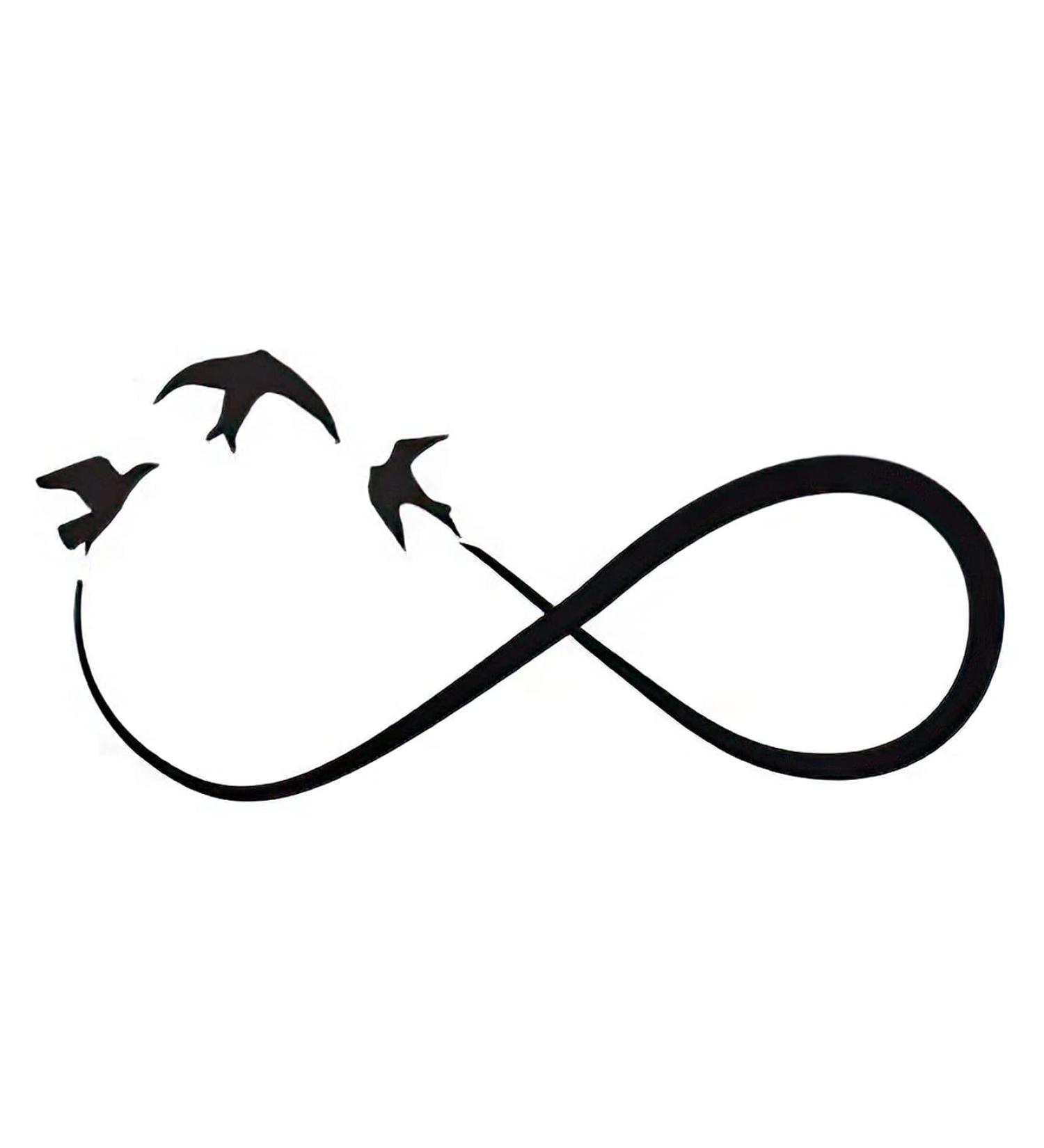 Dopetattoo 6 Sheets Temporary Infinity Fake Tattoos for Men and Women - Neck, Arm, Chest - Buy Online on GoSupps.com