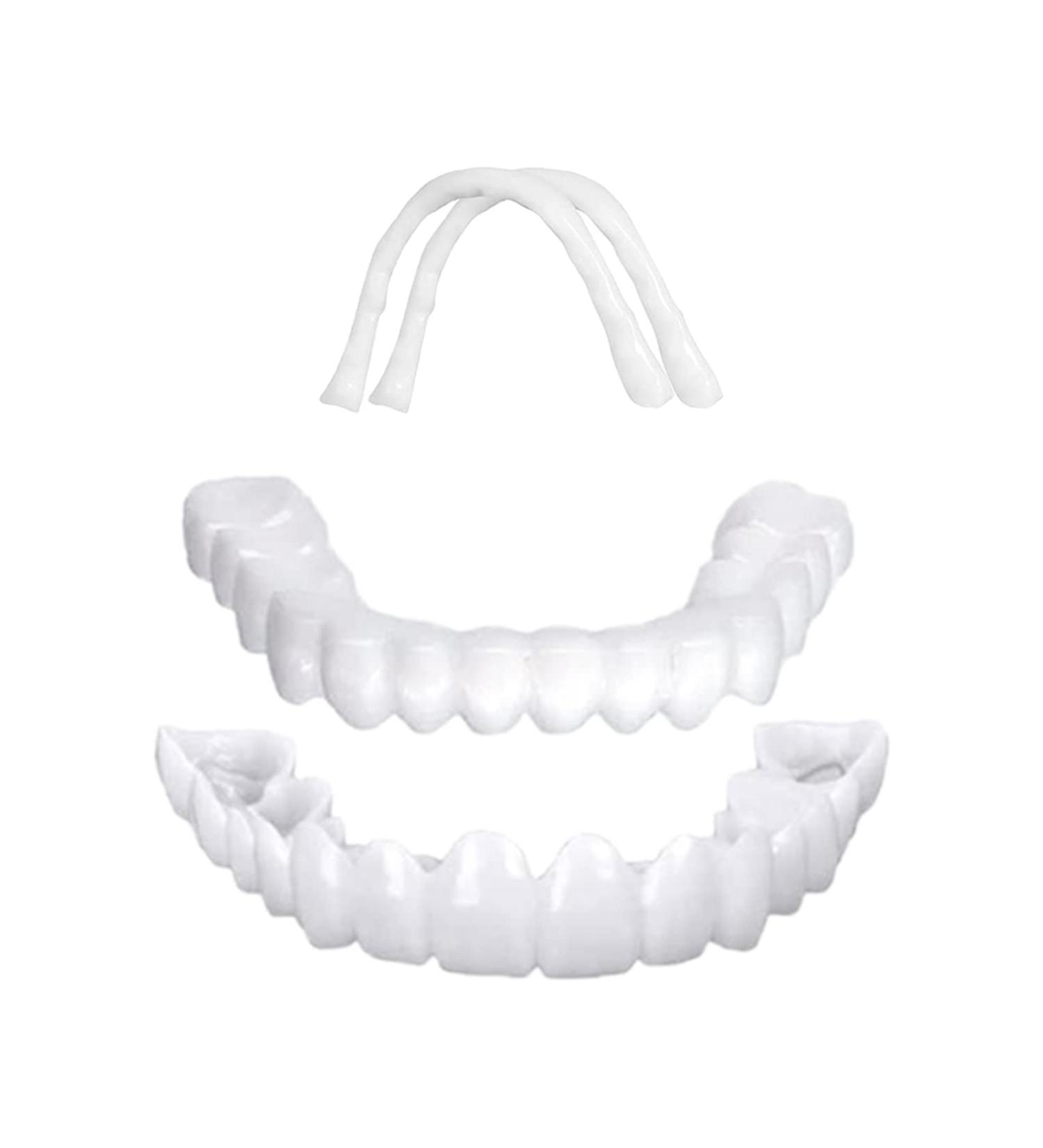 2 PCS Temporary Snap-On Veneers for Men and Women - Cover Imperfect Teeth, No Pain, No Drilling - Achieve Confident Smile - Buy Online on GoSupps.com