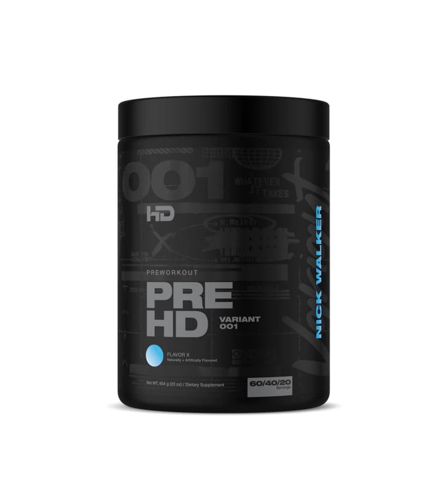HD MUSCLE PreHD Variant 001 Pre-Workout Powder | Nick Walker Signature Series | High Stim All In One PreWorkout | L-Citrulline Creapure Creatine Beta Alanine Caffeine | 60 Servings (Flavor X) Flavor X 60 Servings - Buy Online on GoSupps.com