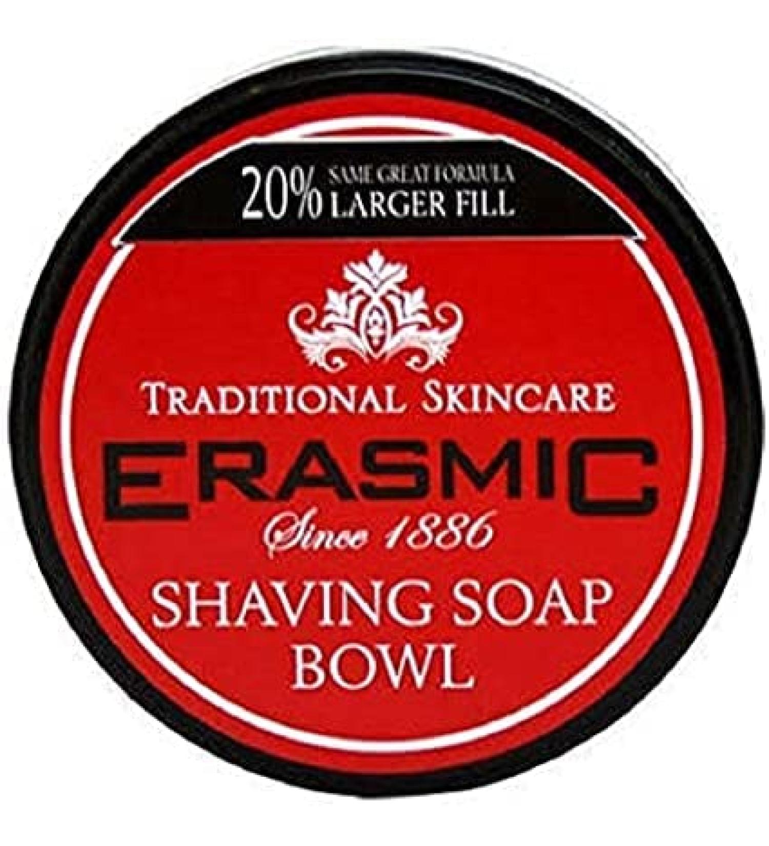 THREE PACKS of Erasmic Shaving Soap Bowl 90g