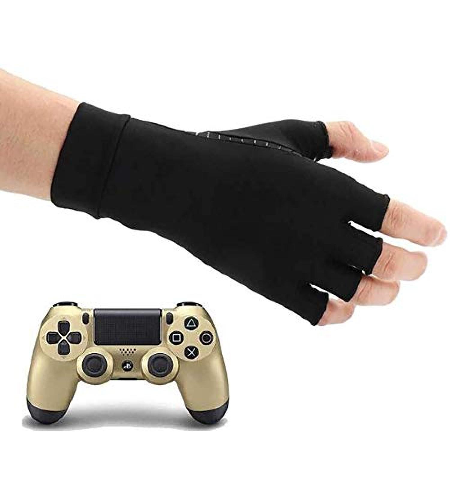 XJXJ Gaming Gloves with Silicone Grip | Anti-Slip & Anti-Sweat Design | Breathable & Comfortable Fit | Copper Compression Therapy Gloves for Arthritis Relief (Size: M) - Buy Online on GoSupps.com