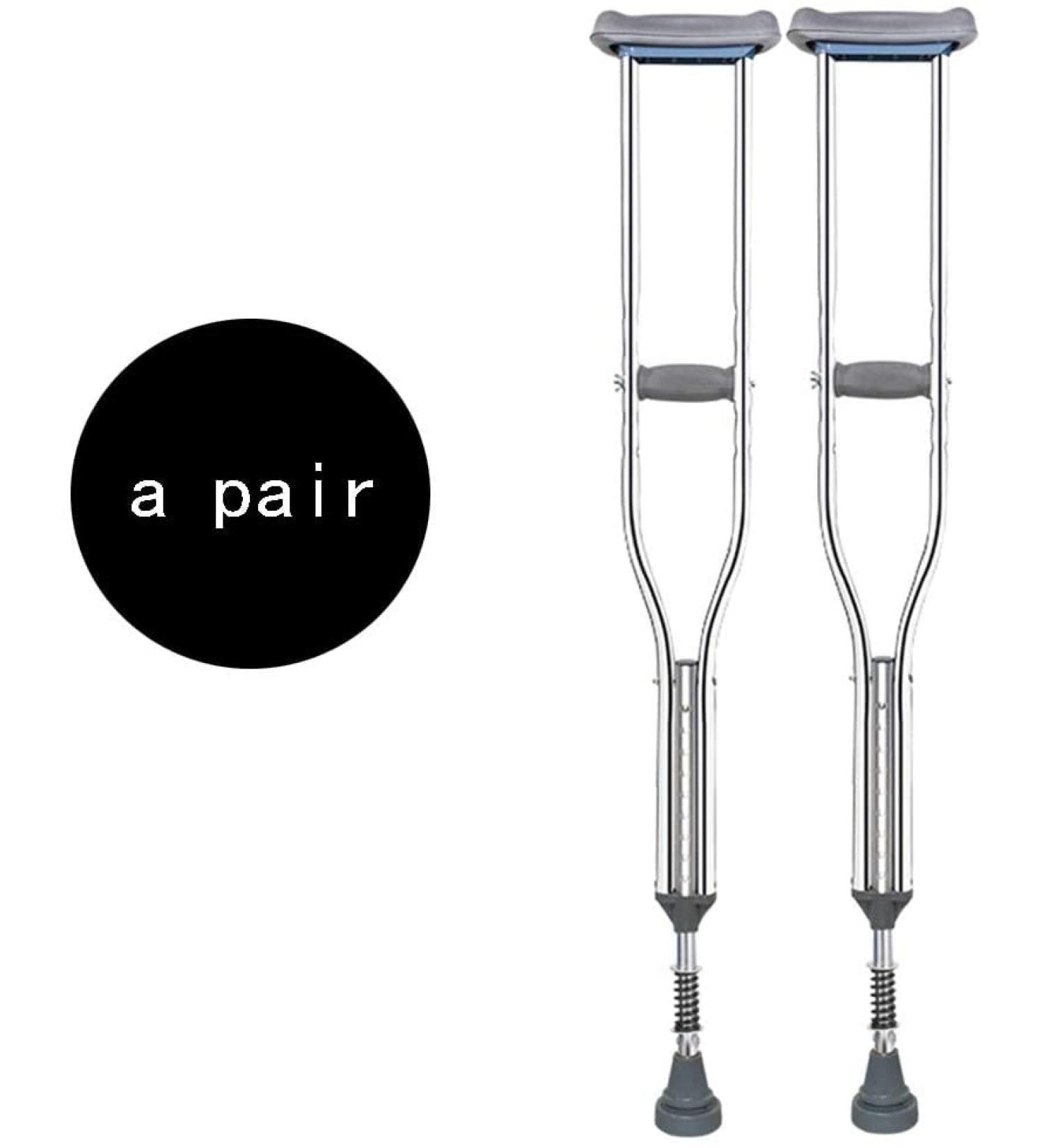 Crutches for Adults Underarm Stainless Steel Spring Underarm Double Crutches Anti-skid Retractable Light Elderly Elbows for Disabled Fractures Great for Travel or Work Selfless dedication - Buy Online on GoSupps.com