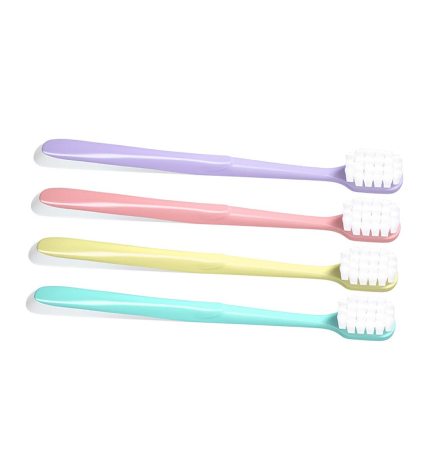 Tovinanna 4-Piece Soft Cotton Toothbrush Set | Travel-Friendly & Gentle Bristles for Youthful Cleaning | International Shipping Available - Buy Online on GoSupps.com