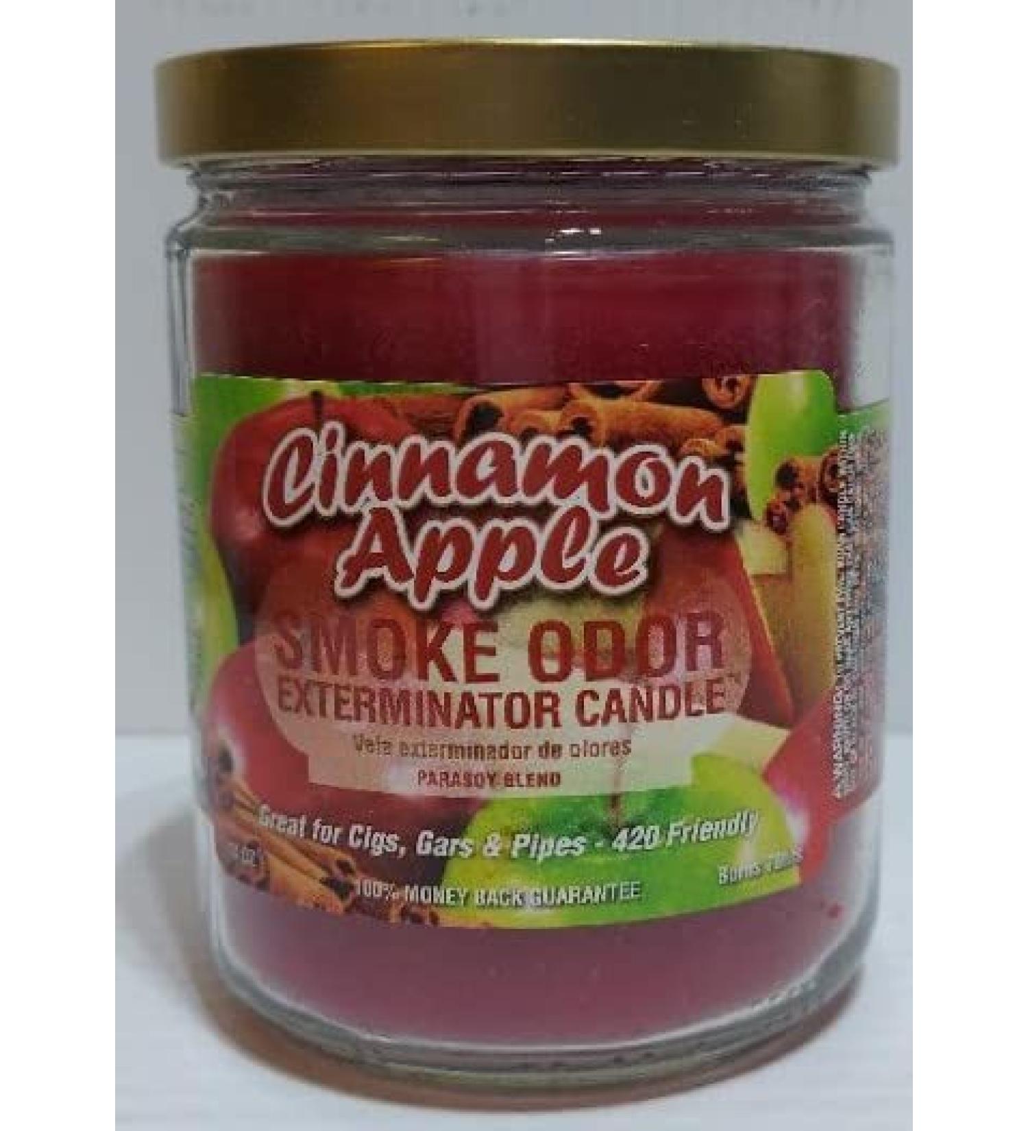 Smoke Odor Exterminator 13oz Jar Candle Cinnamon Apple.