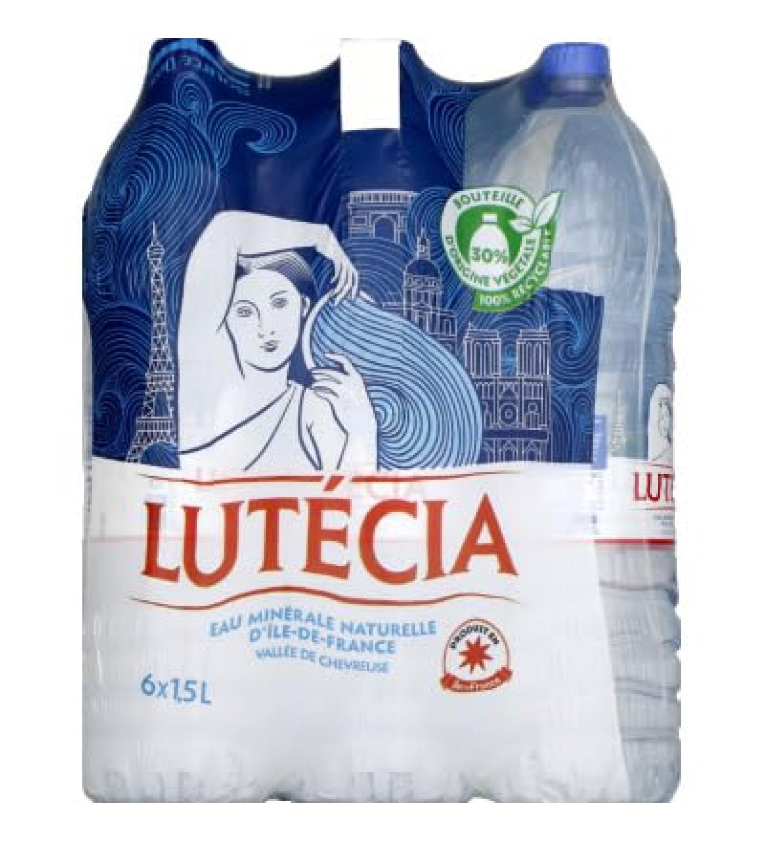 Lutecia Natural mineral water - the pack of 6 bottles of 1.5L