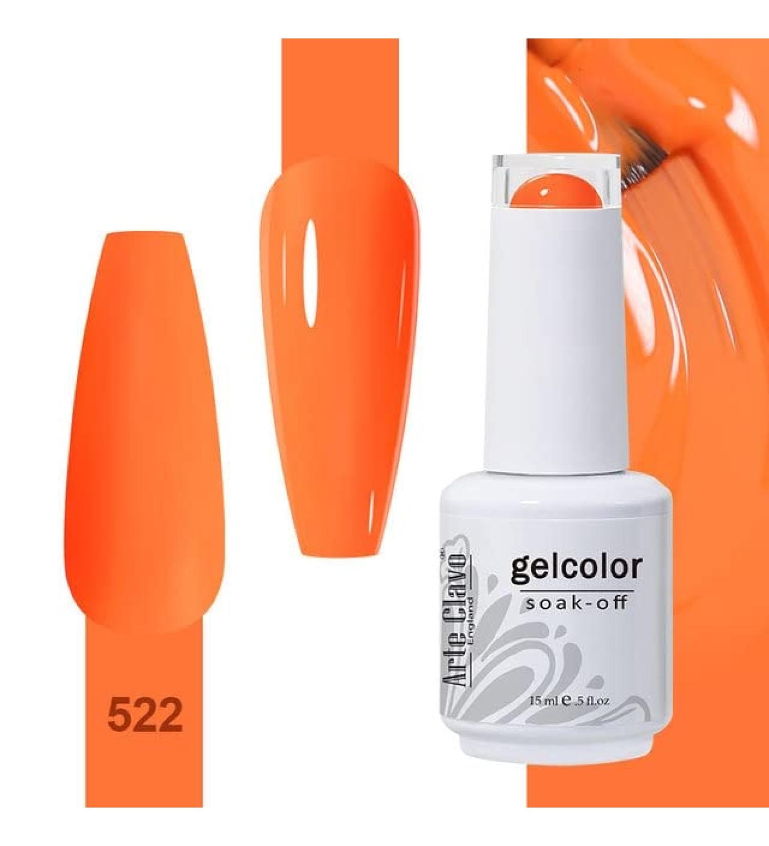 ArteClavo Soak Off UV LED Gel Nail Polish Hybrid Varnish 99Colors Nail Art Charm Manicure Semi-Permanent Base Top Coat Nails Gel - (Color: 522) - Buy Online on GoSupps.com
