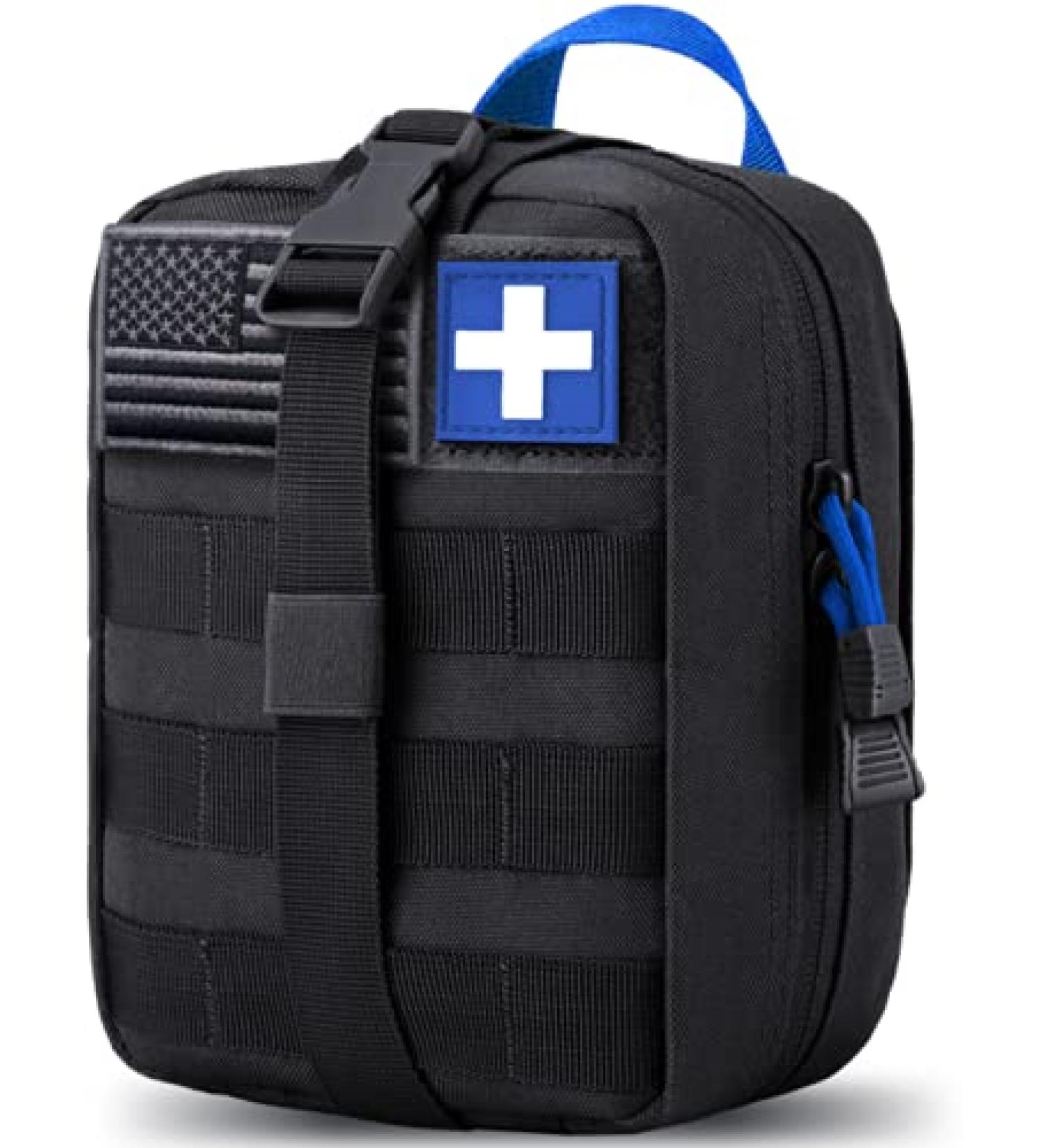Buy Medical Tactical Bags & EMT IFAK Rip-Away Utility Pouch | Camping Hunting Hiking Supplies - Blue/Black - Buy Online on GoSupps.com