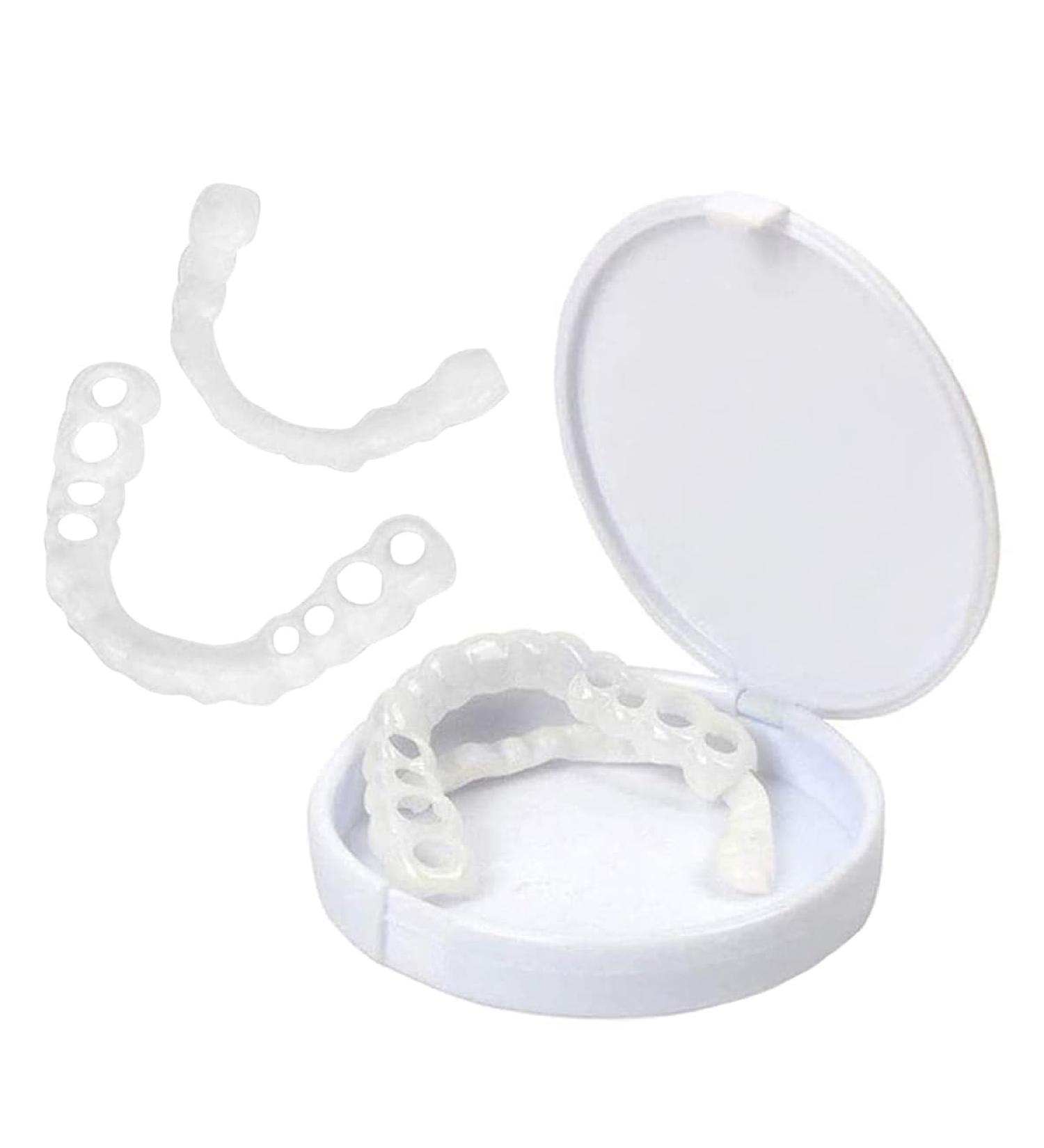Dazzluxe Temporary Teeth Braces - 2 Pairs of Prosthesis Veins for a Perfect Smile | Cover Imperfect Teeth & Boost Confidence - Buy Online on GoSupps.com