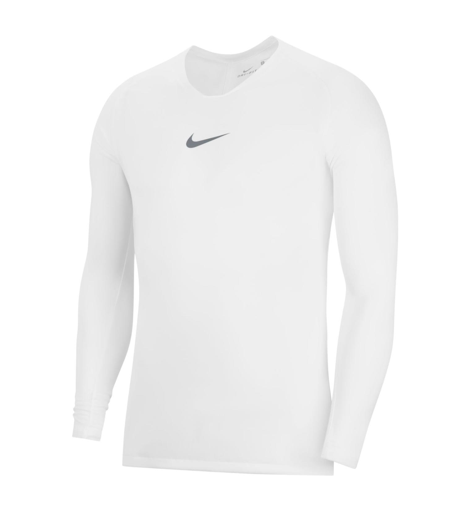 Nike Men's Dri-FIT Park First Layer Long Sleeve - White/Cool Grey | International Shipping Available - Buy Online on GoSupps.com