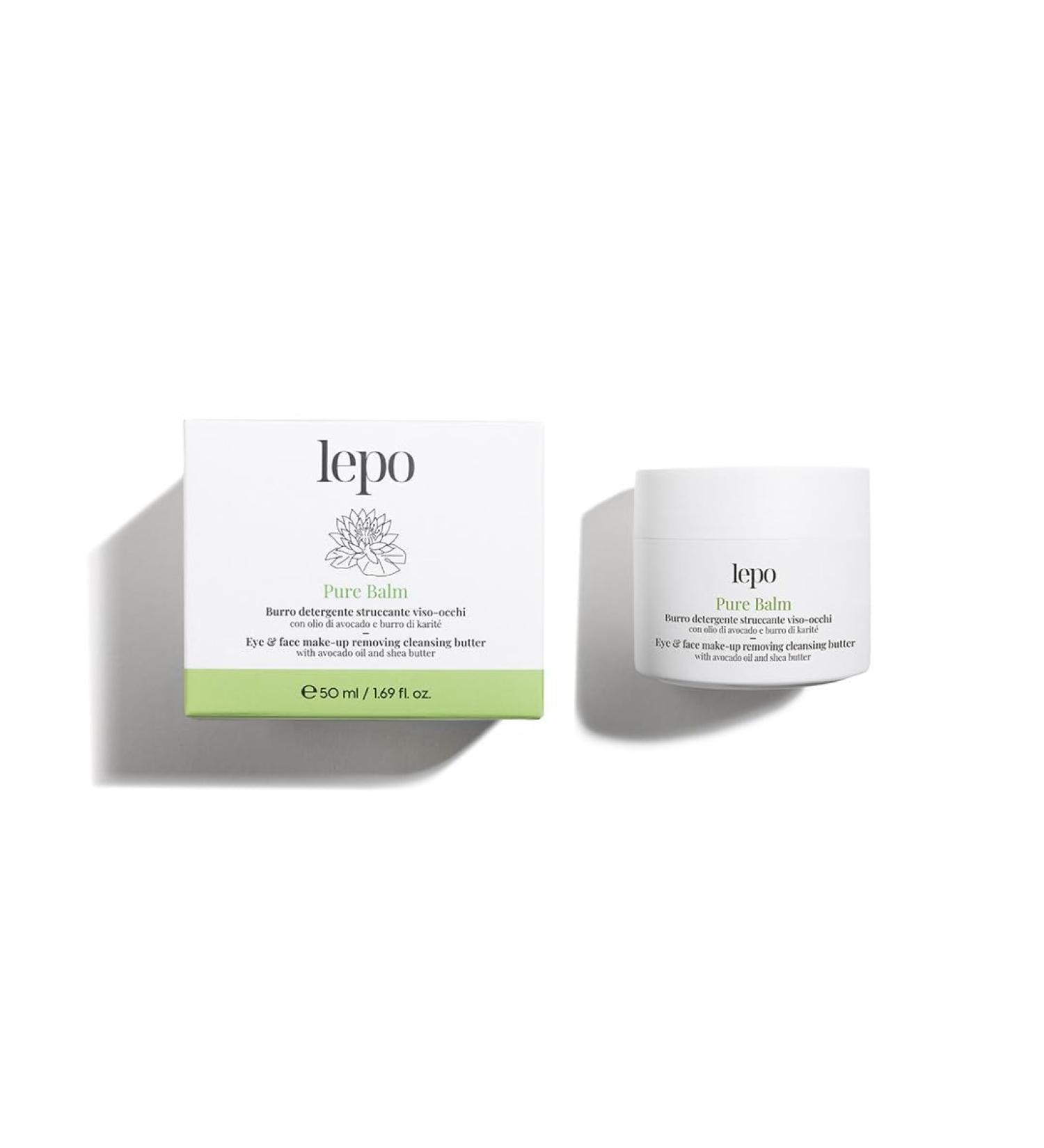 LEPO LEPO | PURE BALM Cleansing Butter 50 ml Face and Eye Cleanser with Avocado Oil and Shea Butter