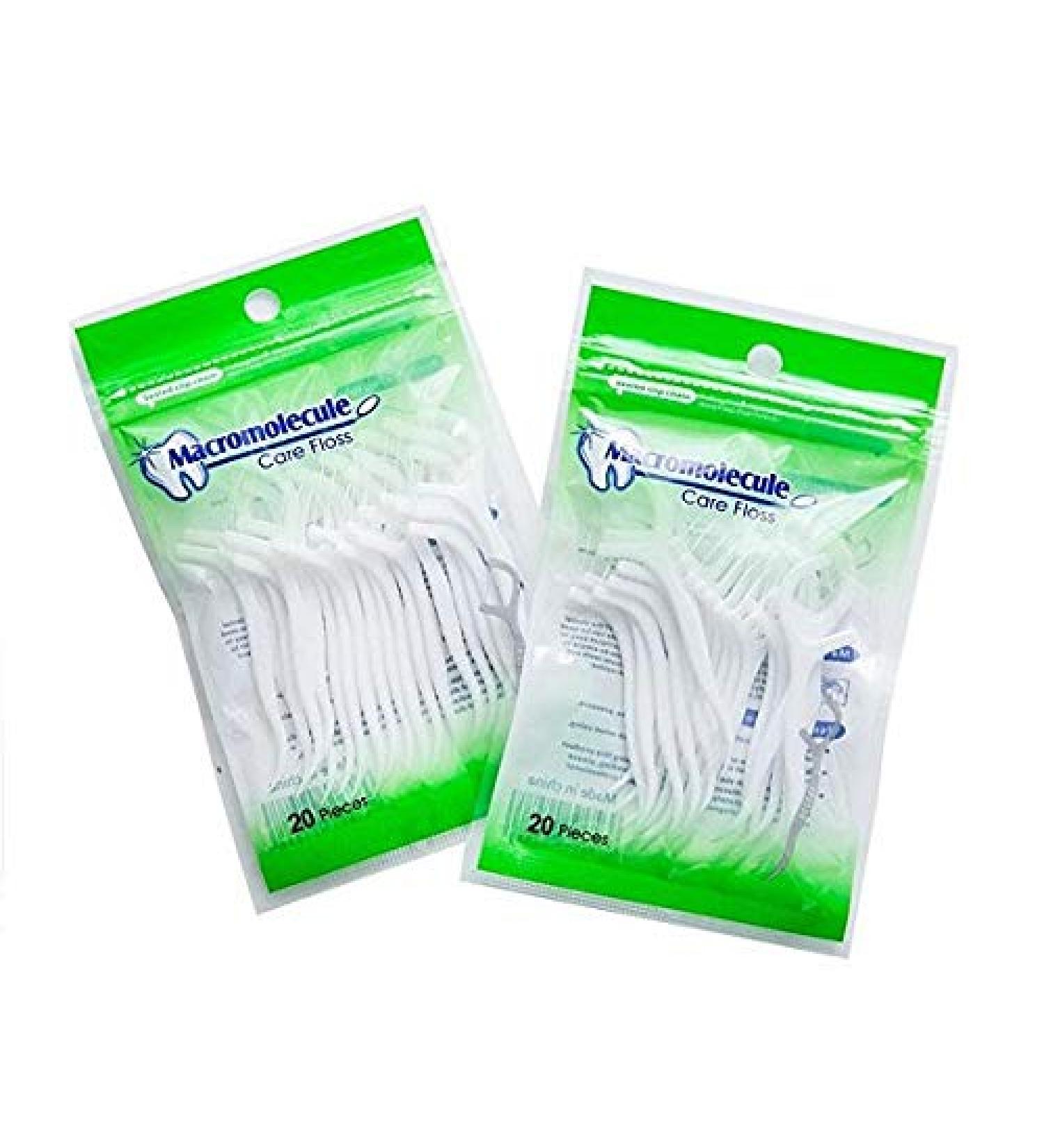 VNDEFUL 100 Pcs White Dental Floss Picks - Oral Care Toothpicks for Healthier Gums and Teeth - Buy Online on GoSupps.com