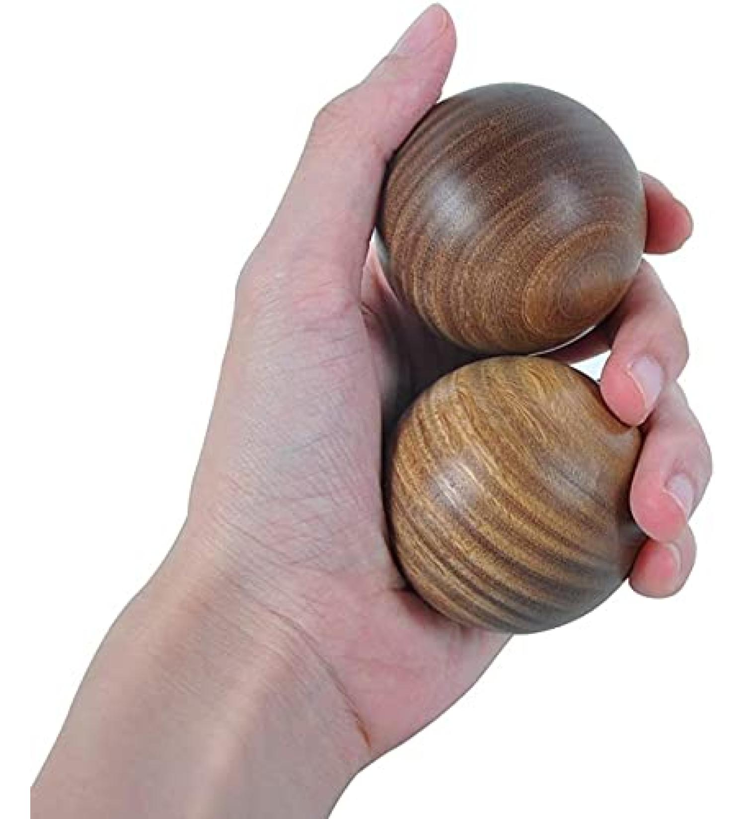 Baoding balls massage ball set baoding balls 2 pieces wood Chinese health balls exercise massage balls hand exercise therapy wall for hand therapy stress relay