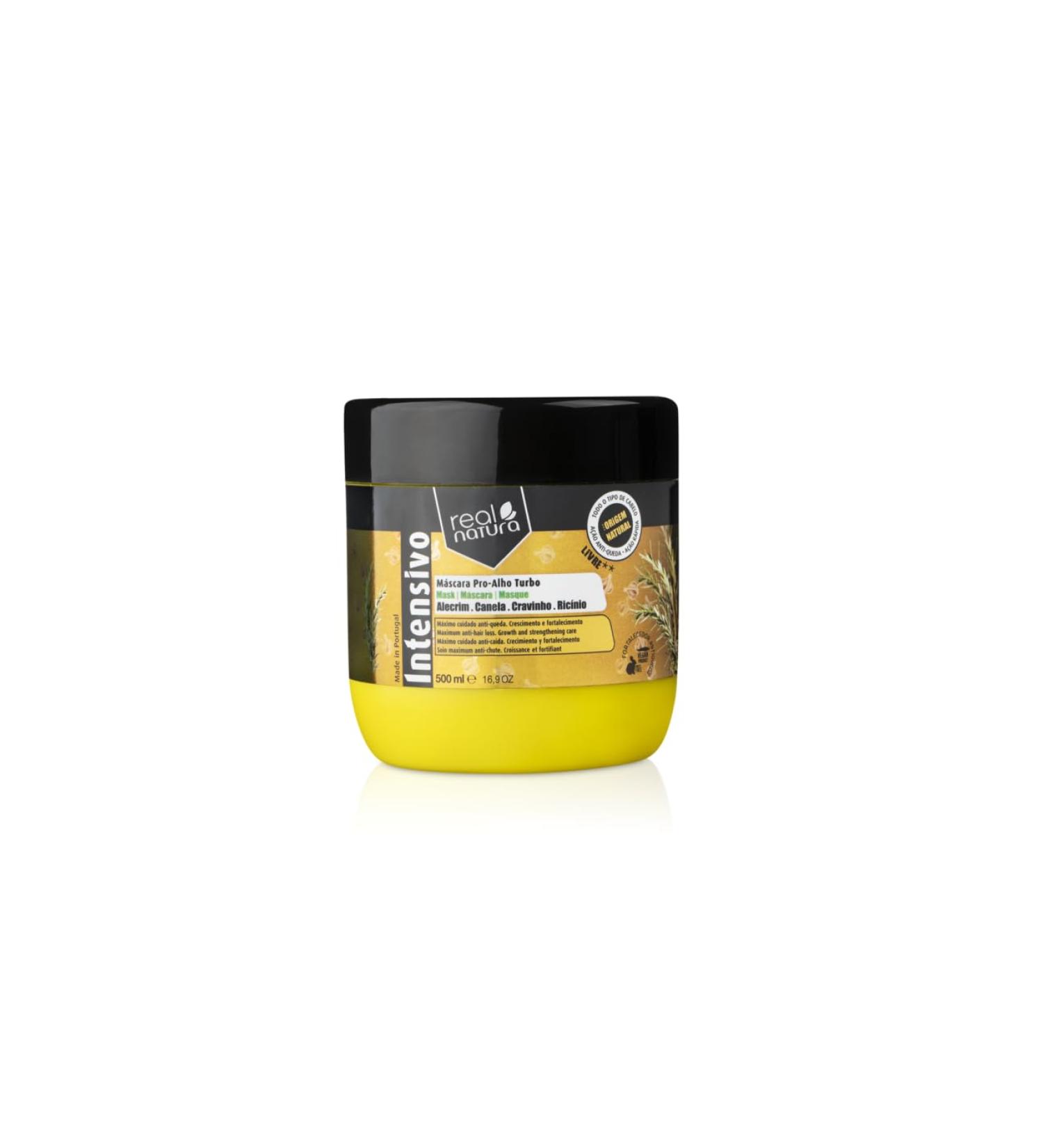 Real Natura Real Natura - Pro-Alho Turbo Salt-Free Mask - Strengthens and Nourishes - Stimulates Growth - Deep Hydration - 500ml