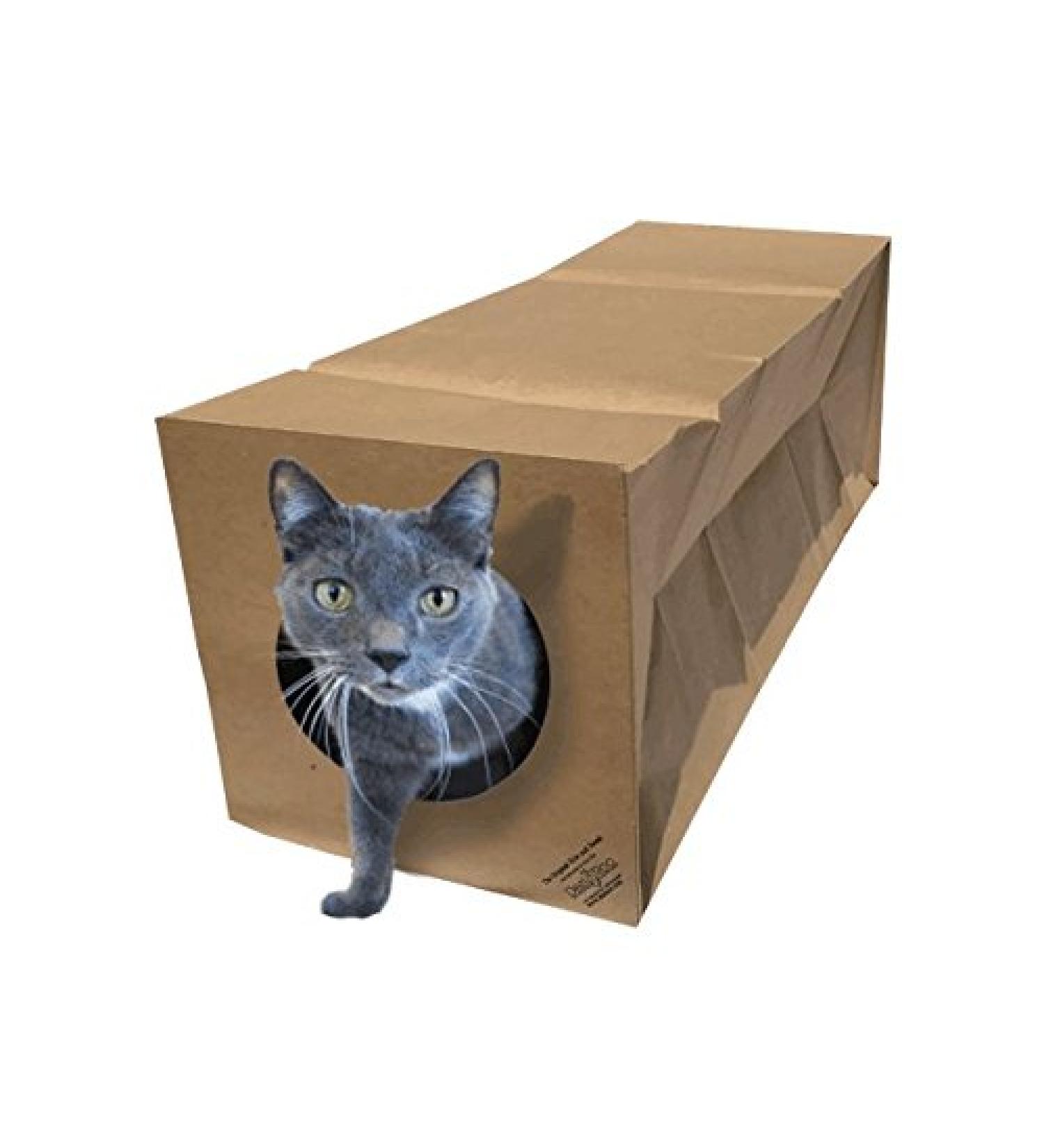 Dezi & Roo Hide and Sneak Collapsible Paper Tunnel: Interactive Cat Toy for Enrichment - Buy Online on GoSupps.com