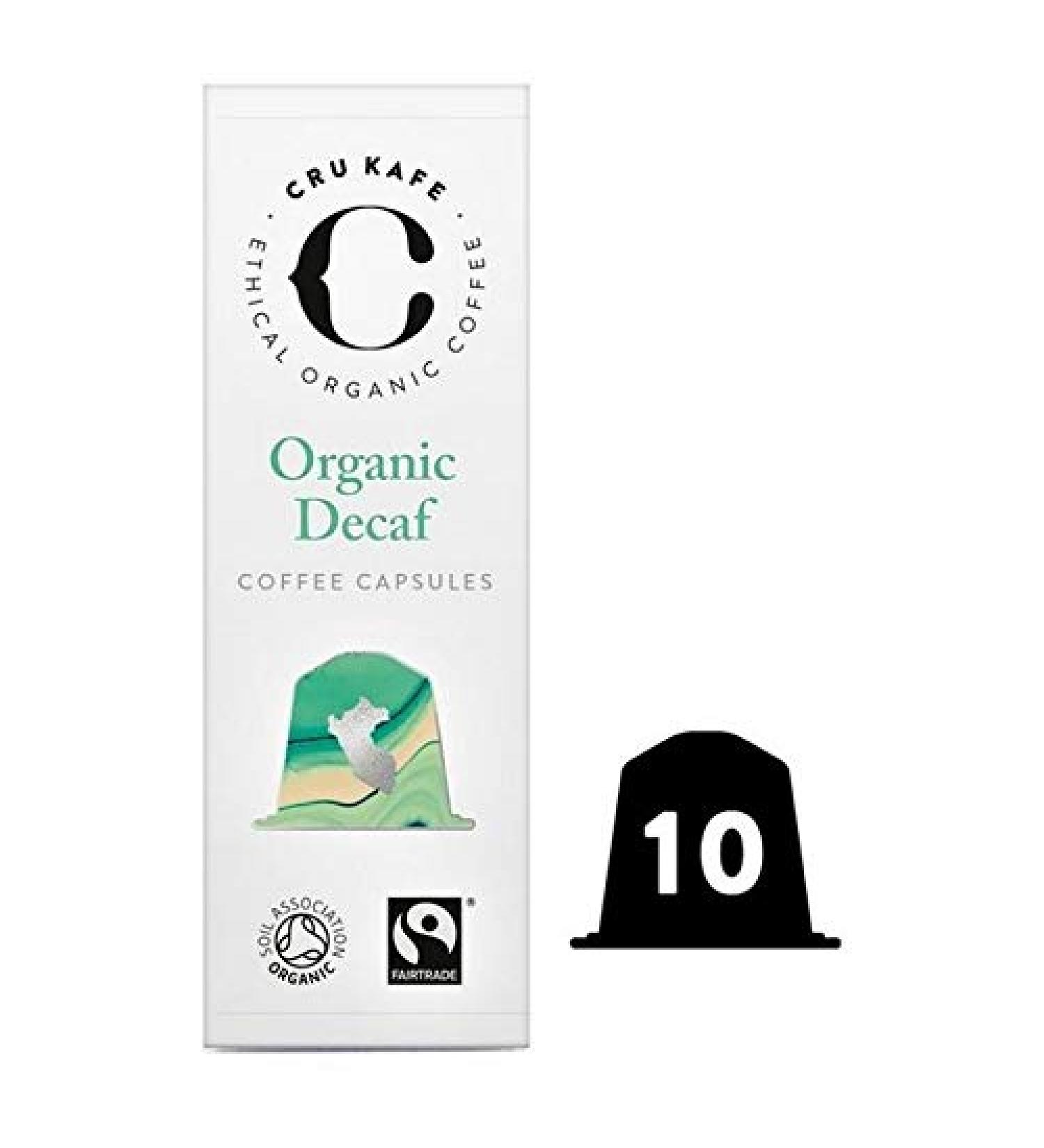 CRU Kafe CRU Kafe Organic Decaf Single Origin Peruvian Nespresso Lot de 10 capsules compatibles