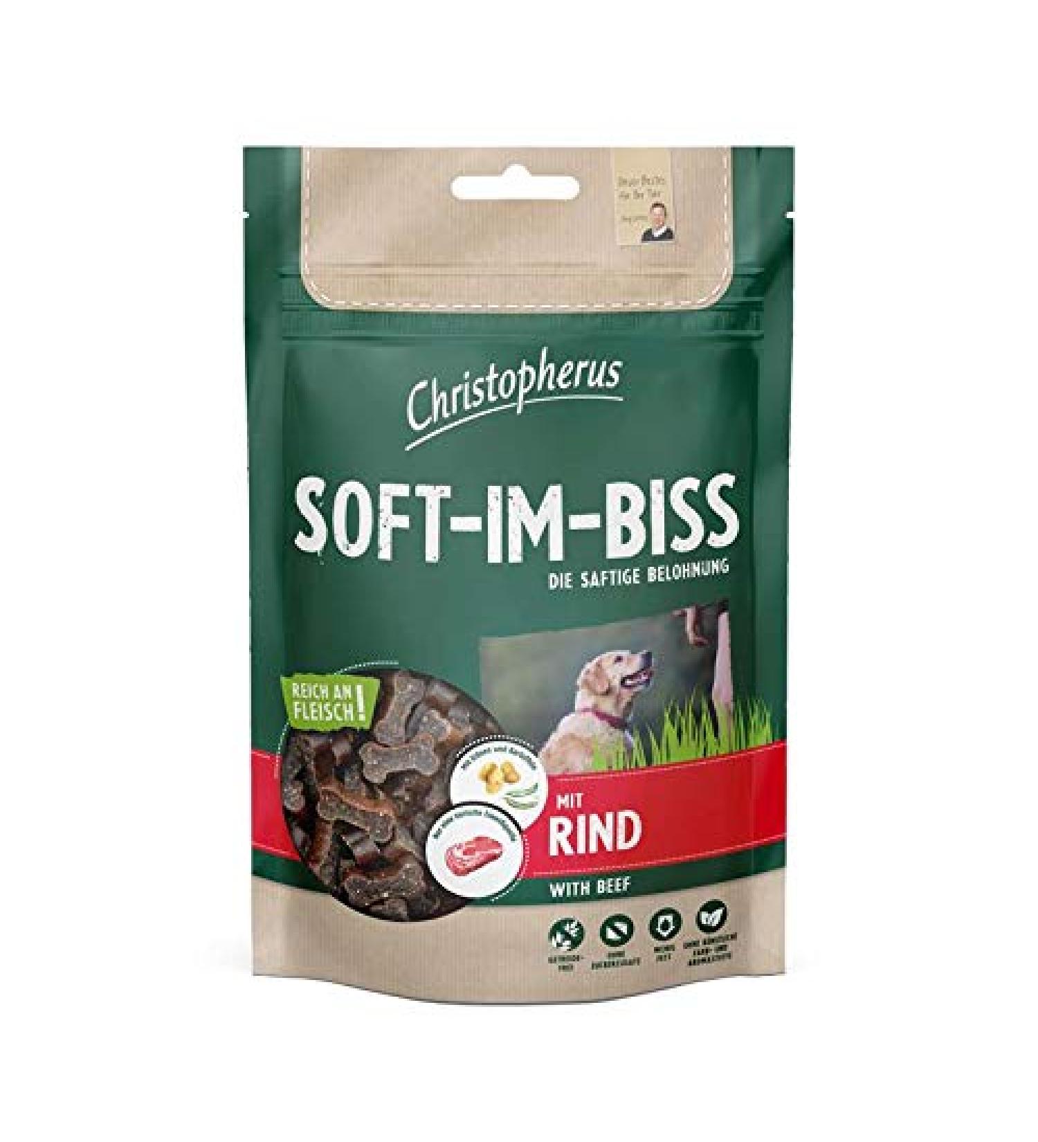 Allco Christopher Soft Im-Biss Lot of 12 friandises pour chien avec bœuf 125 g