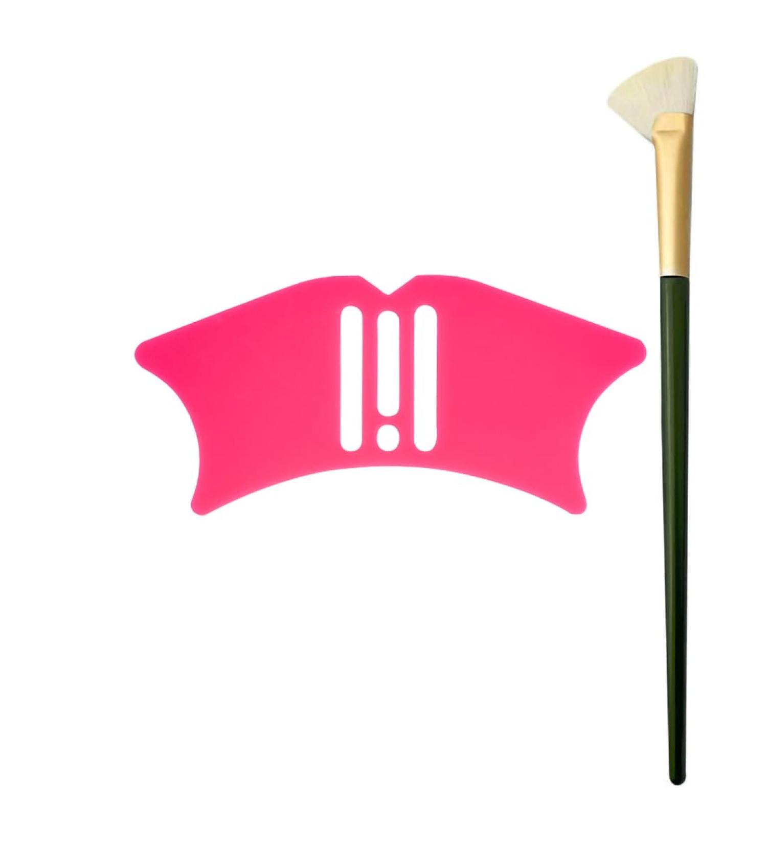 Nose Contour Stencil & Brush Set | Reusable Silicone Makeup Tool for Nose Eyeliner & Eyebrows - Beginner Friendly (Rose Red - Buy Online on GoSupps.com