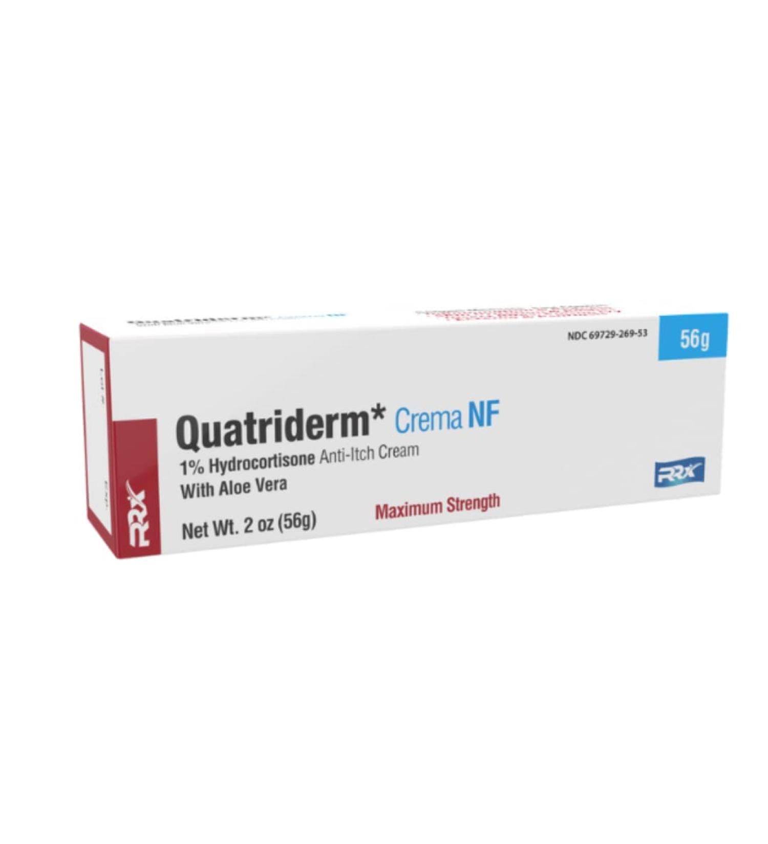 Quatriderm NF Extra Strength 1% Hydrocortisone with Aloe Vera - 2 oz Tube - Buy Online on GoSupps.com