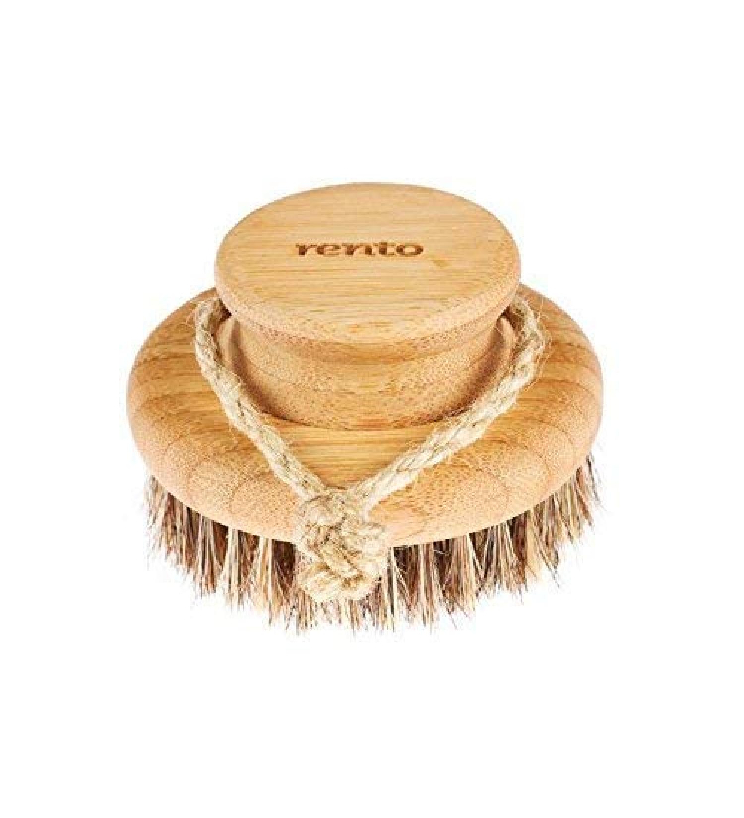 SudoreWell Sauna Body Brush Rento Bamboo with Natural Bristles