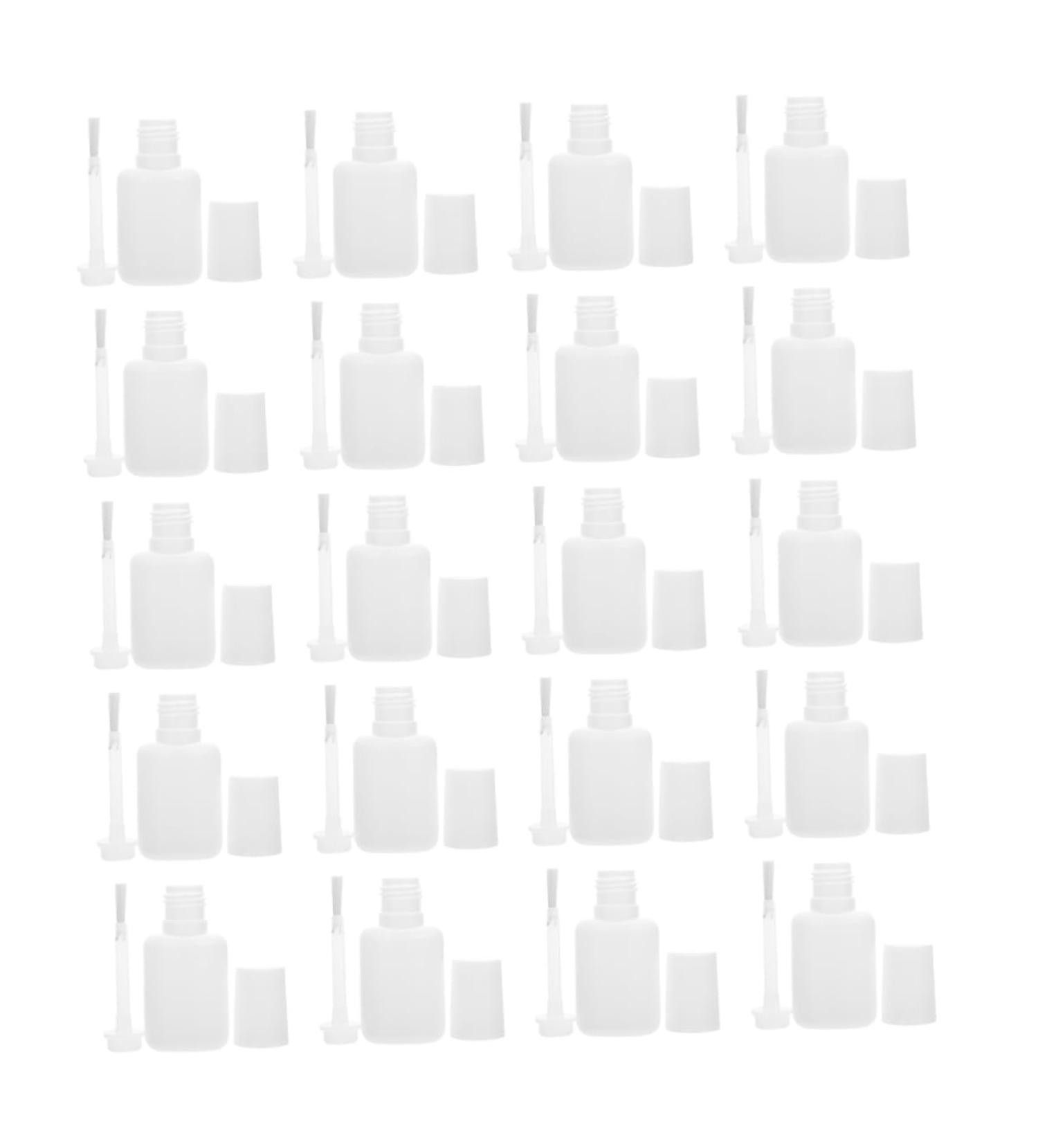  PACKOVE PACKOVE 20 Pieces Transparent Nail Polish Bottles with Brush Leak-Proof Plastic Refillable Nail Polish Containers for Manicure Portable for - Buy Online on GoSupps.com