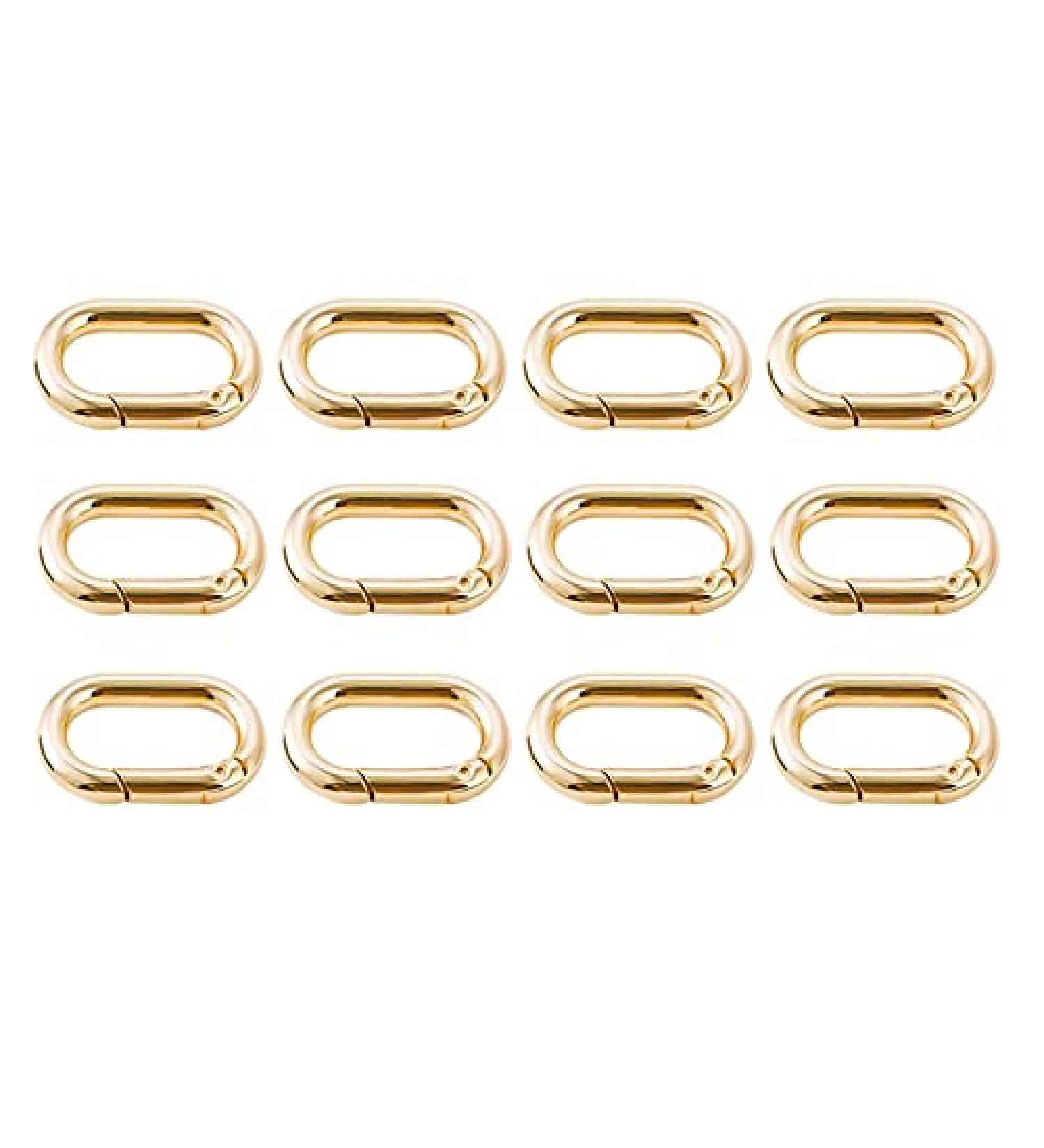 Bobeey Carabiner Metal Spring Key Ring Snap Hooks Clip Buckle BBC39 Light Gold - 4pcs - Buy Online on GoSupps.com