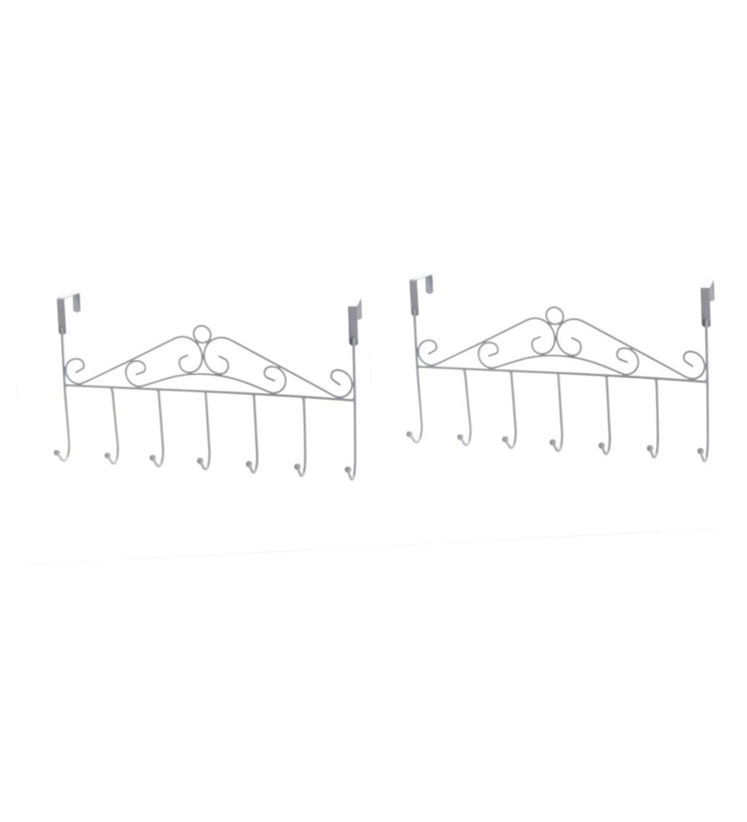 STOBAZA Hanging Hooks 2pcs Metal Clothes Rack Over The Door Bedroom Hooks Coat Hanger Rack Hook up Nail Locker - Buy Online on GoSupps.com