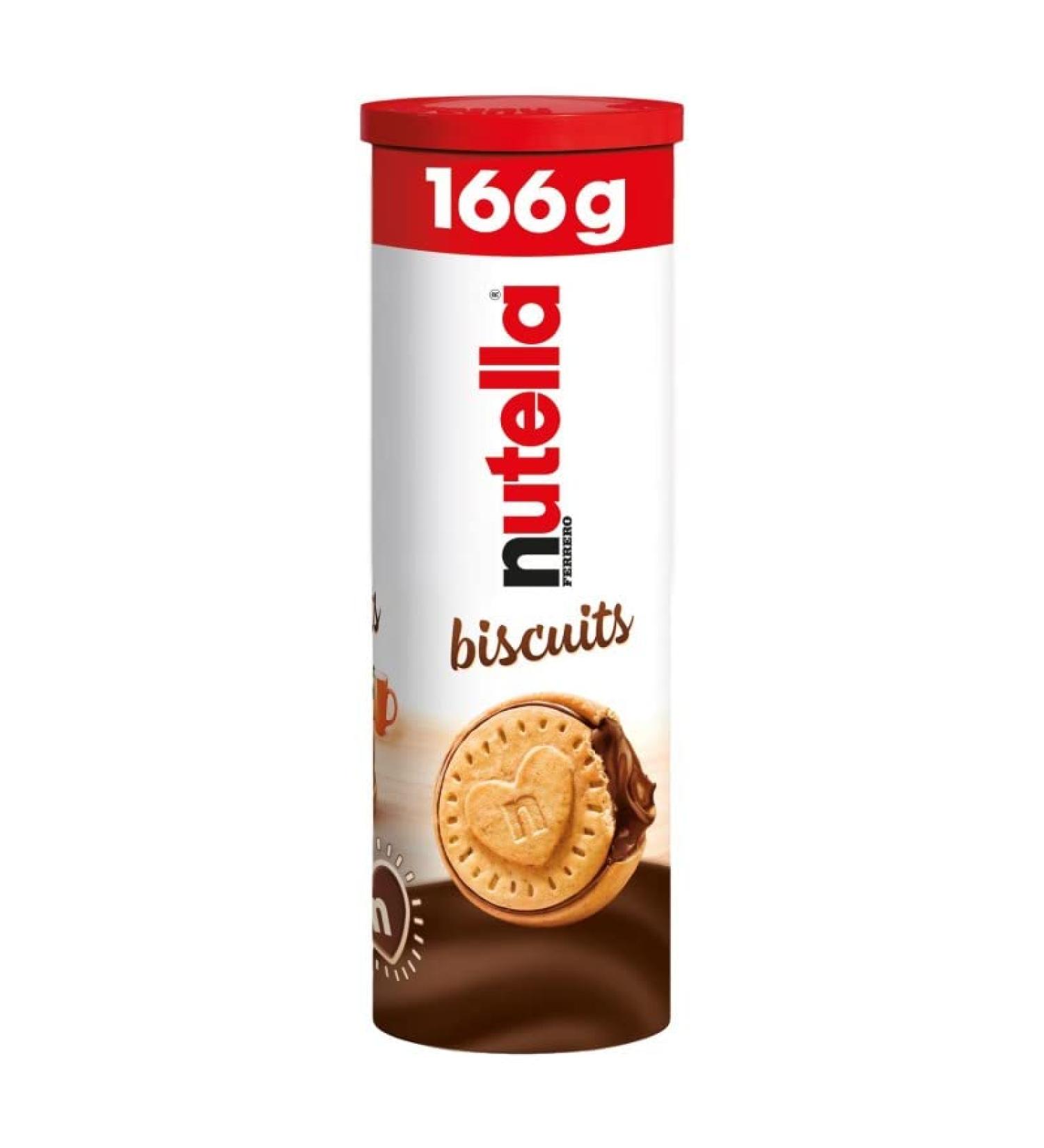 G n rique NUTELLA - Crispy chocolate biscuits 166g tube indulgent treat - Pack of 4